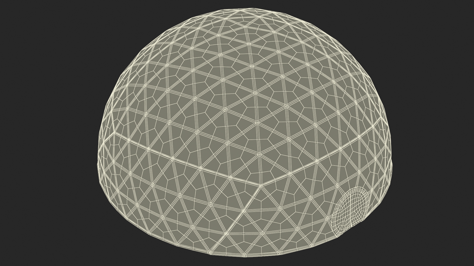 Geodesic Event Dome Tent Grey 3D model