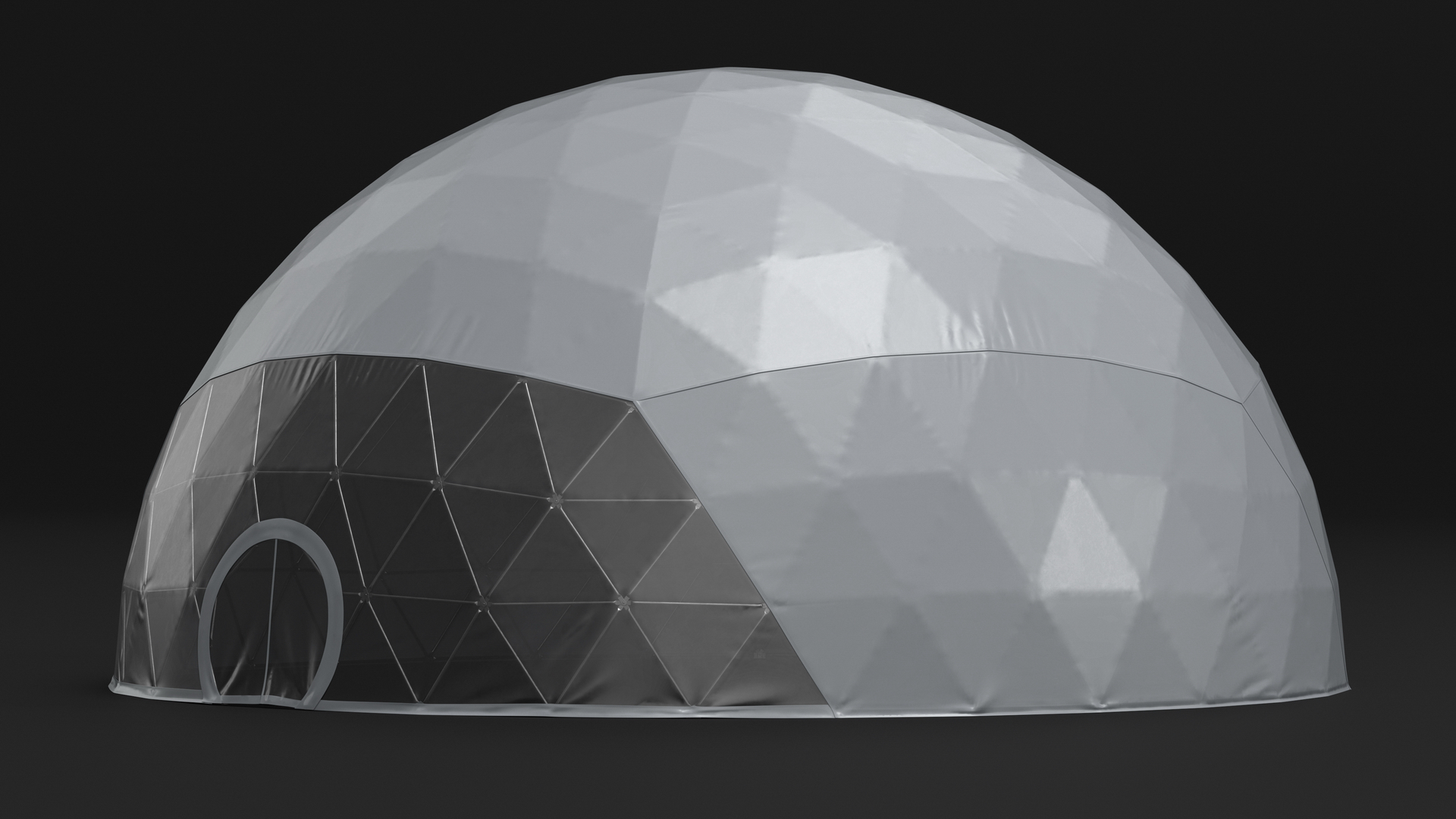 Geodesic Event Dome Tent Grey 3D model