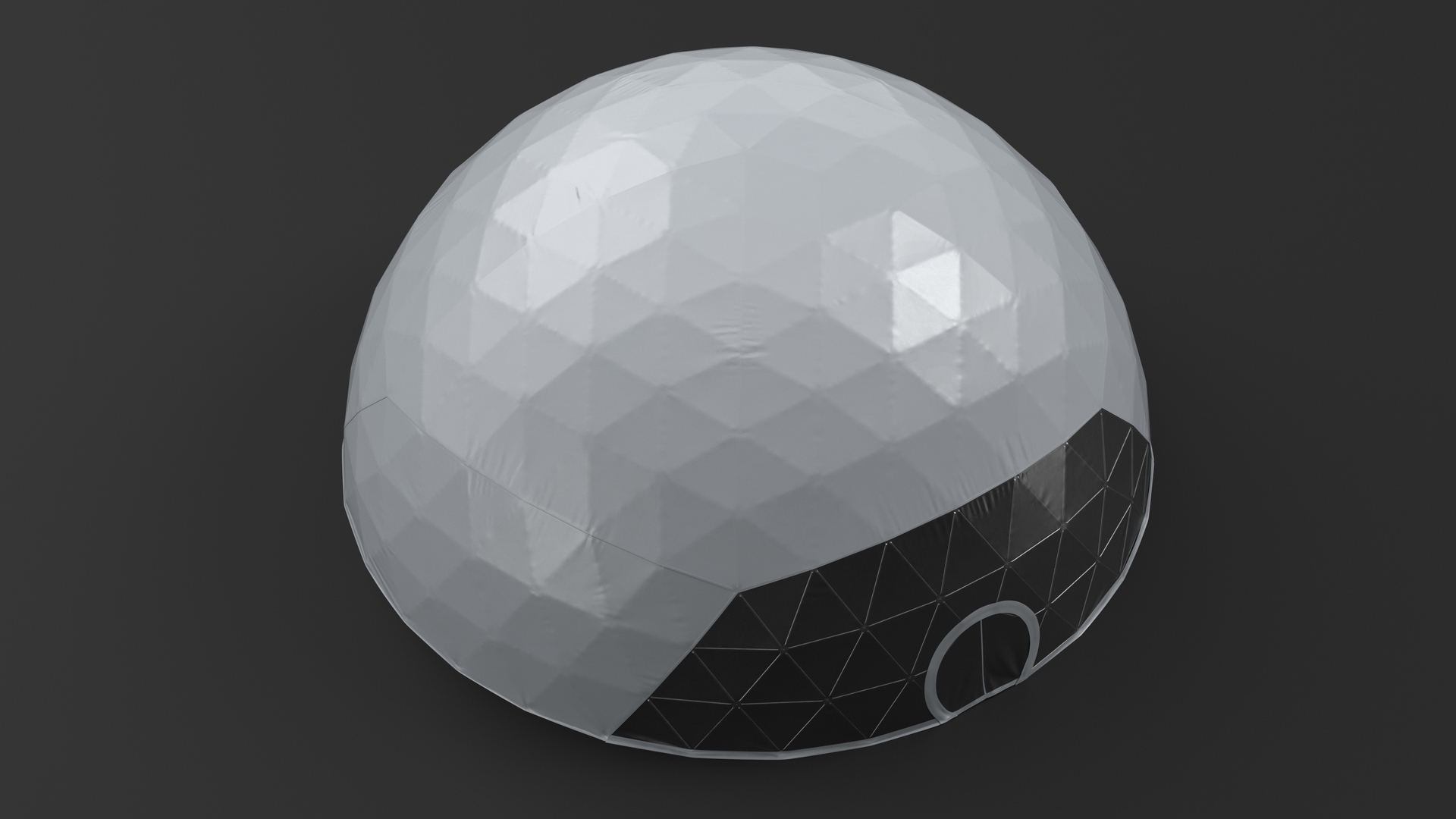 Geodesic Event Dome Tent Grey 3D model