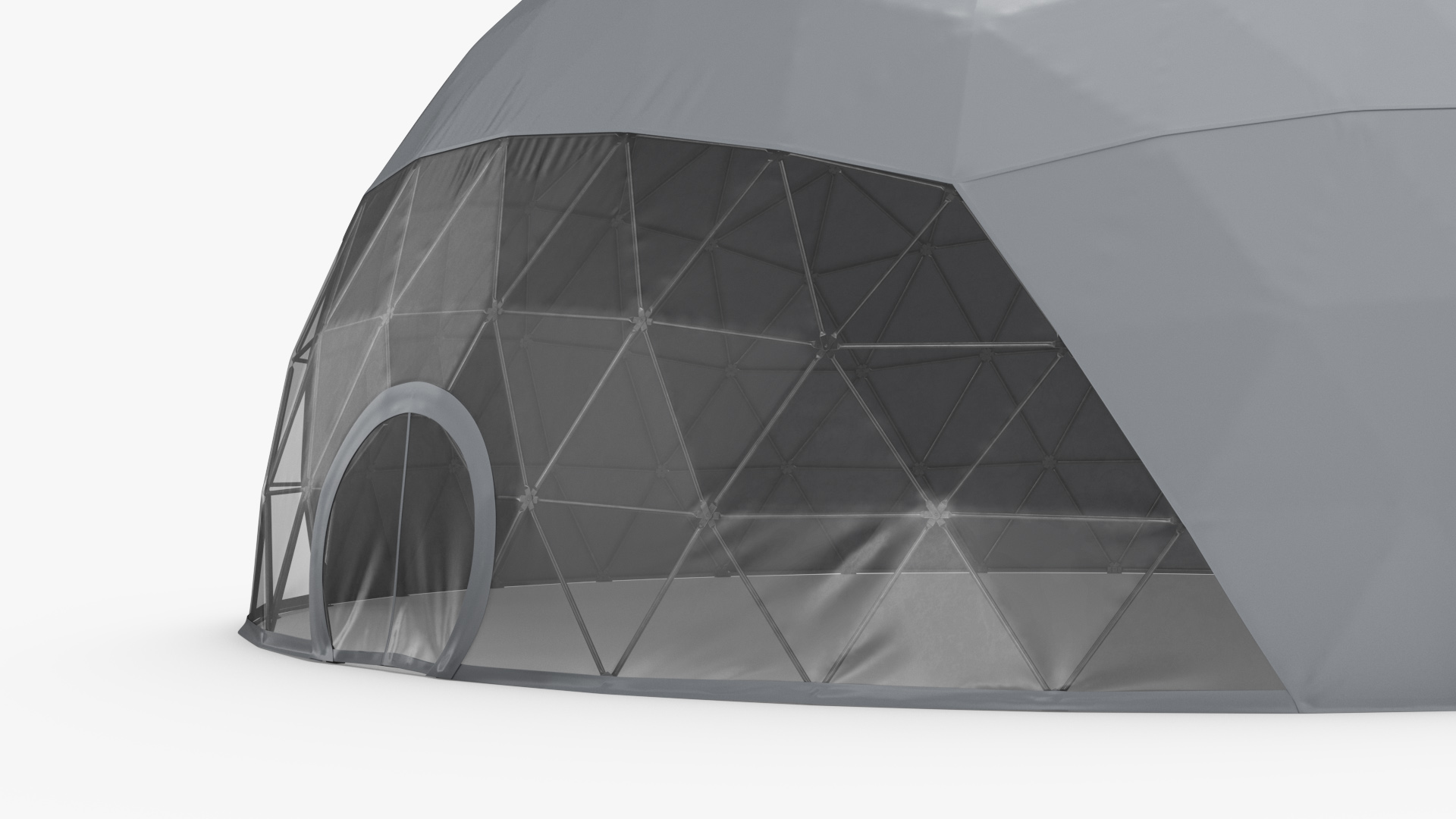 Geodesic Event Dome Tent Grey 3D model