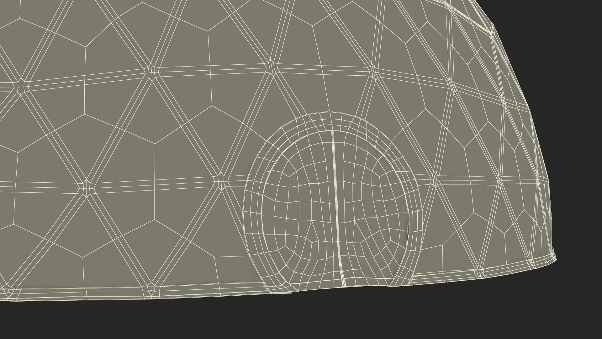 Geodesic Event Dome Tent Grey 3D model