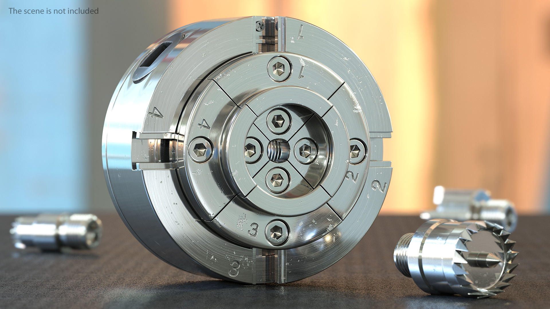 3D Self Centering Four Jaw Lathe Chuck Set Rigged