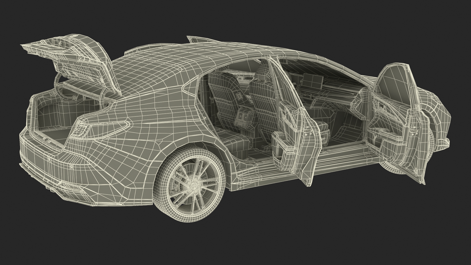 3D Toyota Camry 2025 Hybrid Underground Rigged model