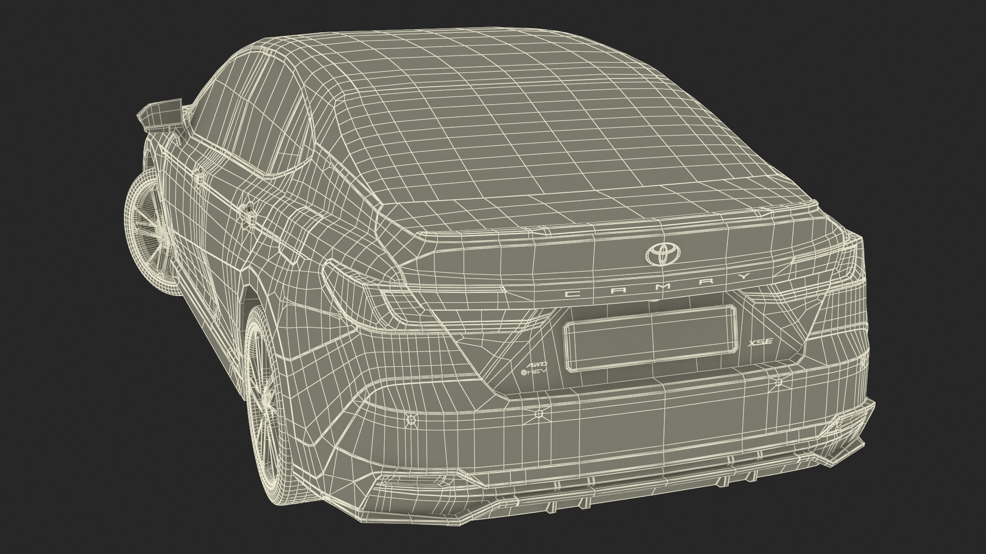 3D Toyota Camry 2025 Hybrid Underground Rigged model