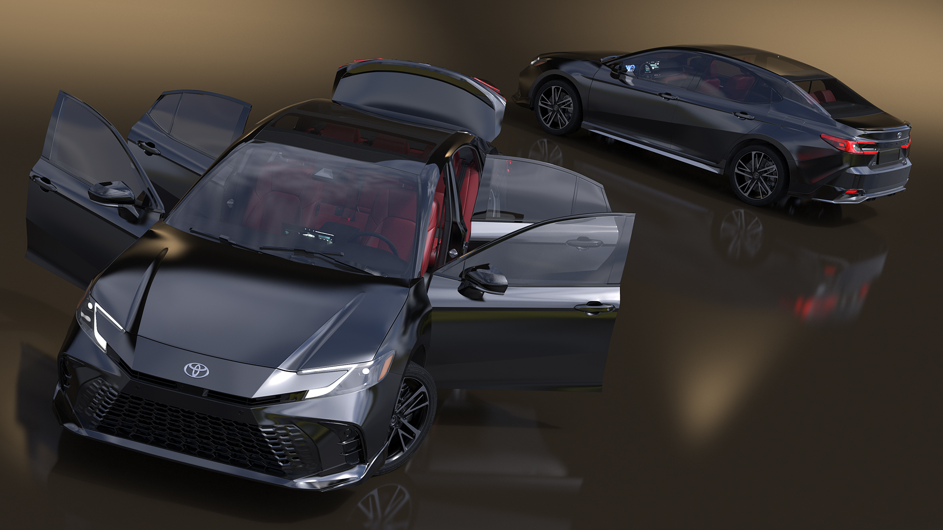 3D Toyota Camry 2025 Hybrid Underground Rigged model