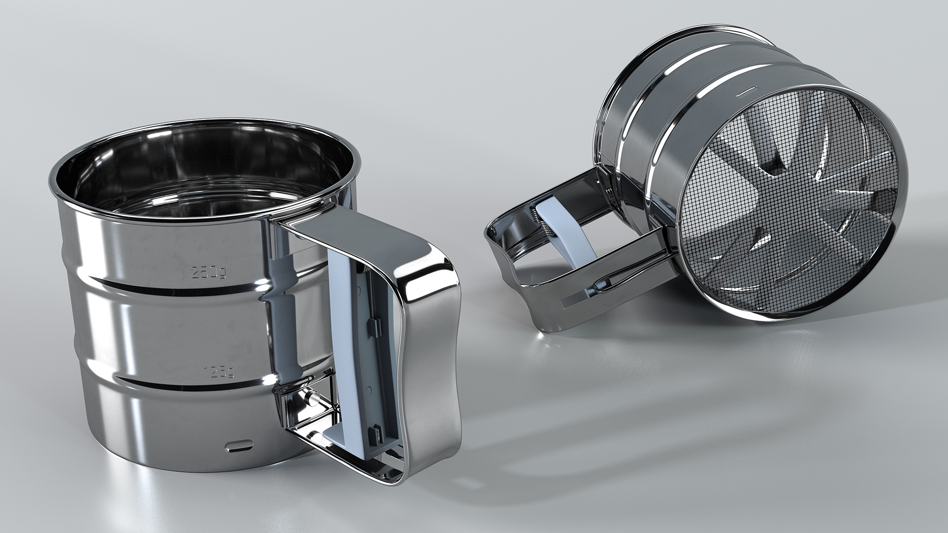 3D Stainless Steel Flour Sifter model