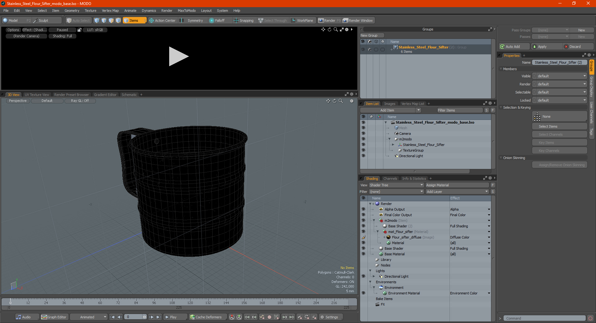 3D Stainless Steel Flour Sifter model
