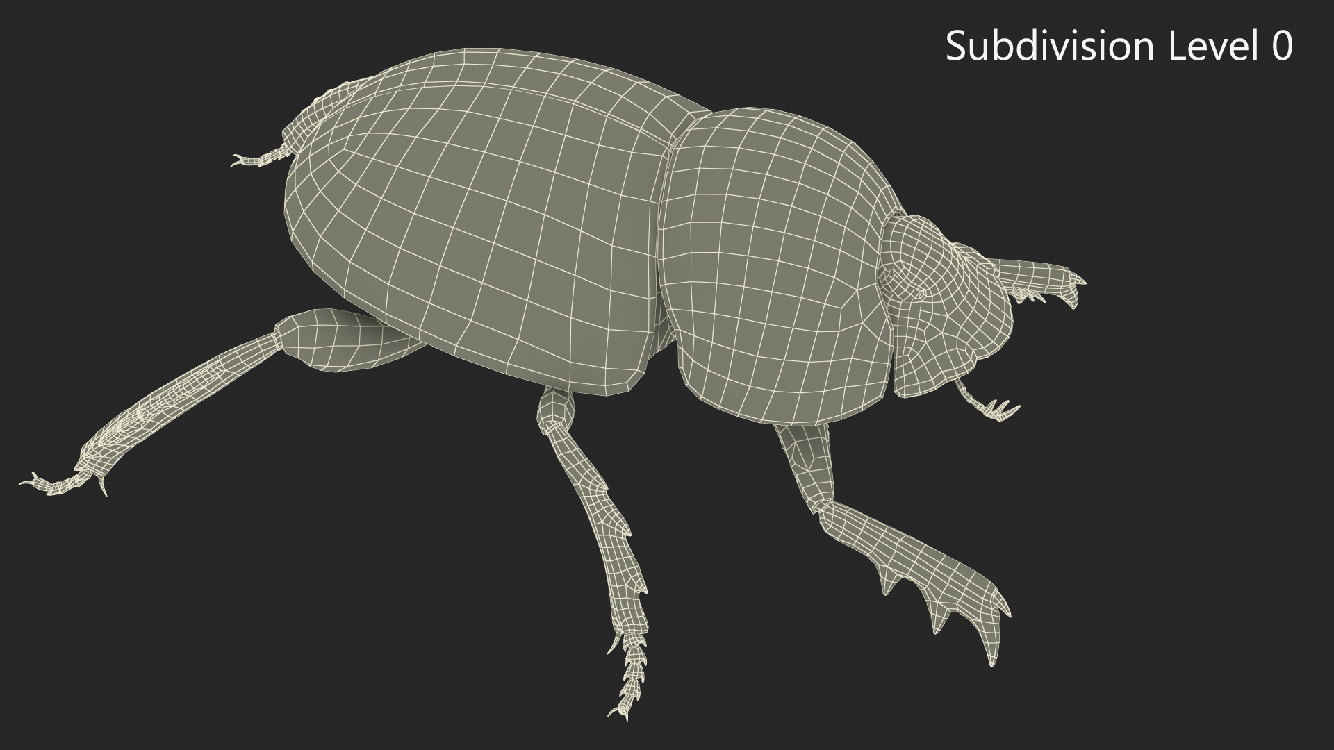 3D model Dung Beetle Standing