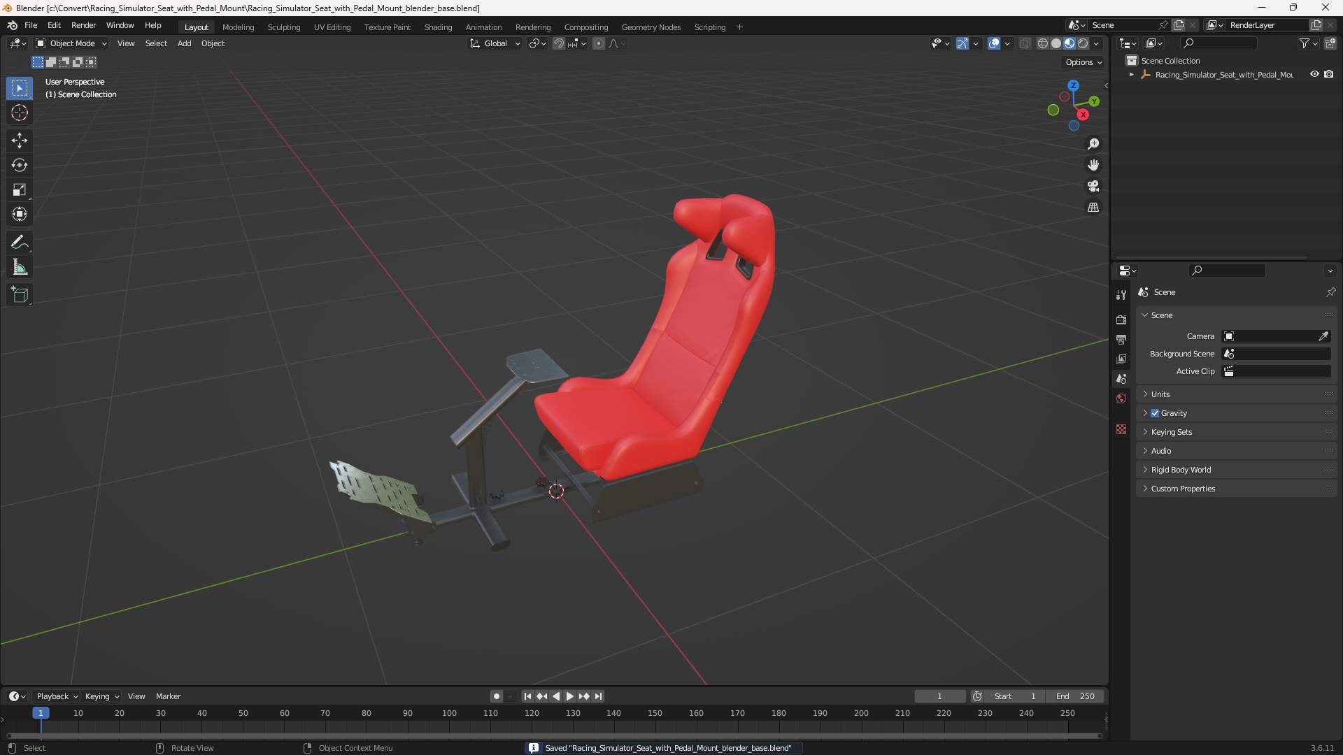 Racing Simulator Seat with Pedal Mount - view 10
