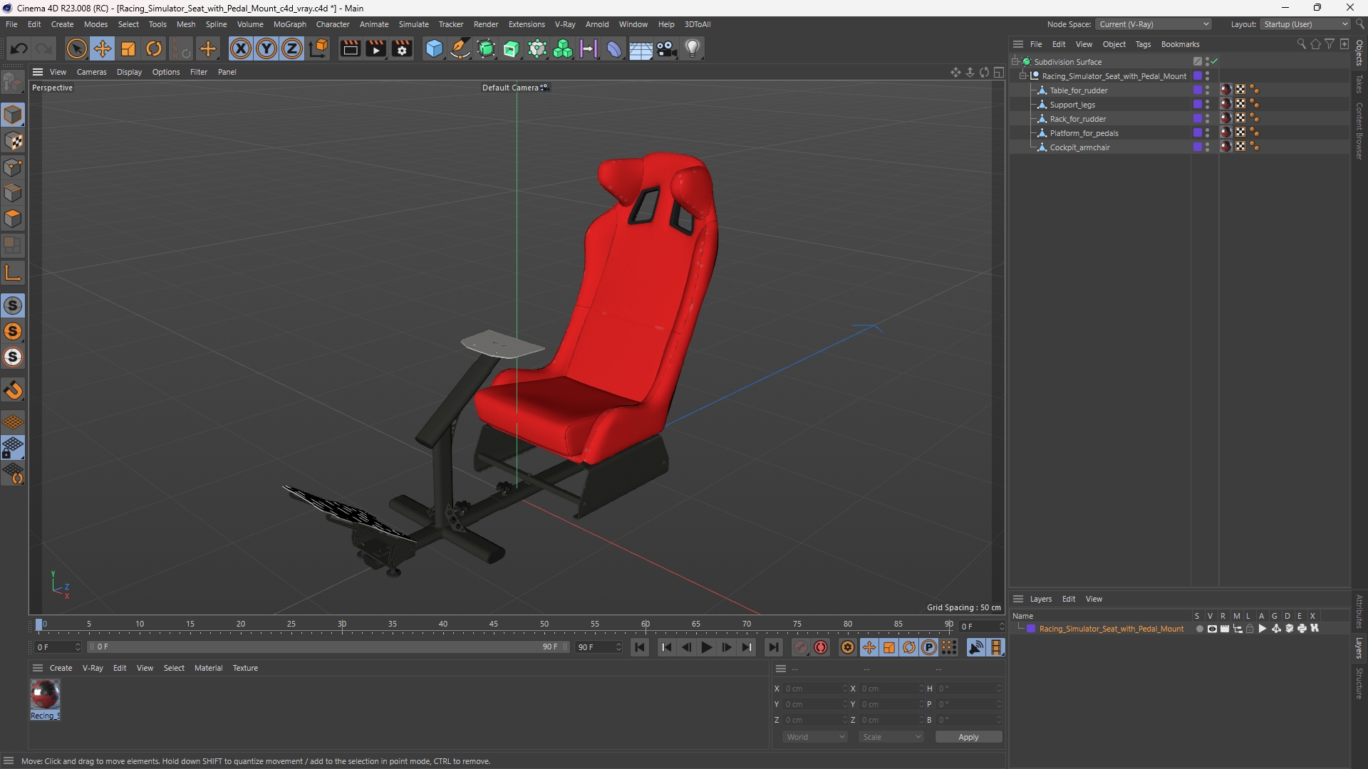 Racing Simulator Seat with Pedal Mount - view 12