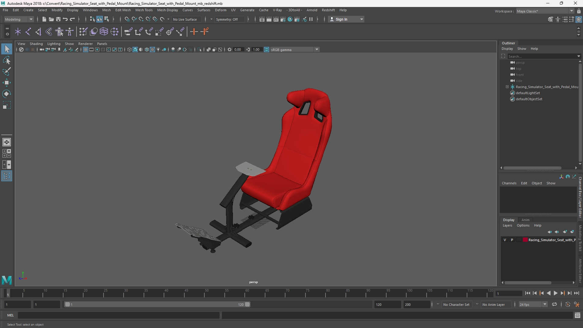 Racing Simulator Seat with Pedal Mount - view 11
