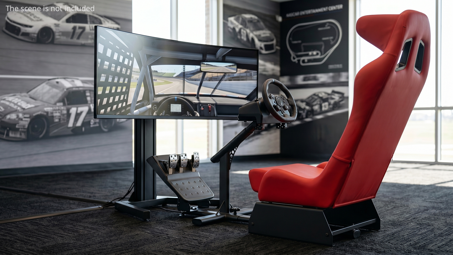 Racing Simulator Seat with Pedal Mount - view 3