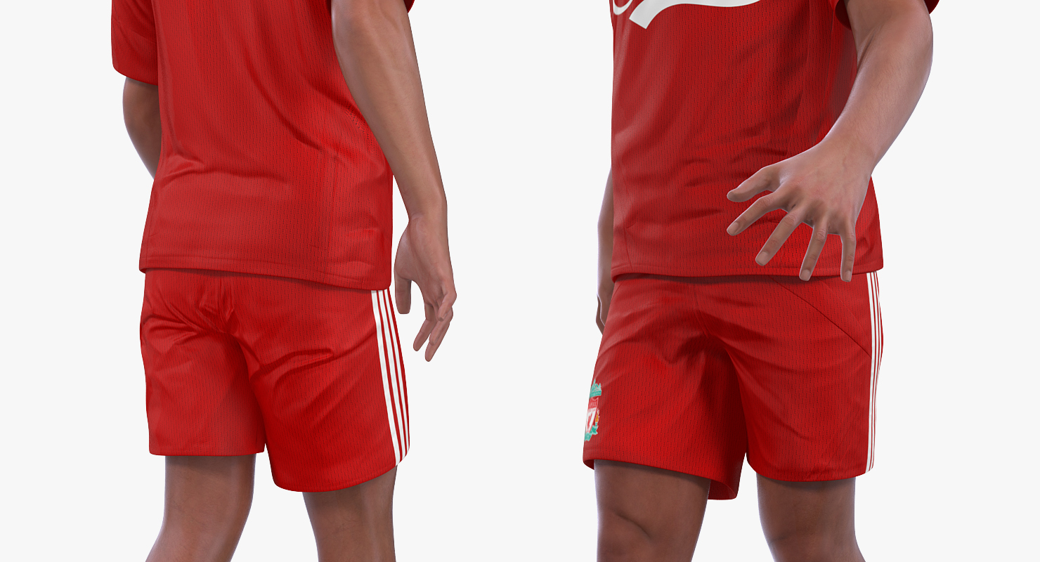 Soccer or Football Player Liverpool Rigged 3D