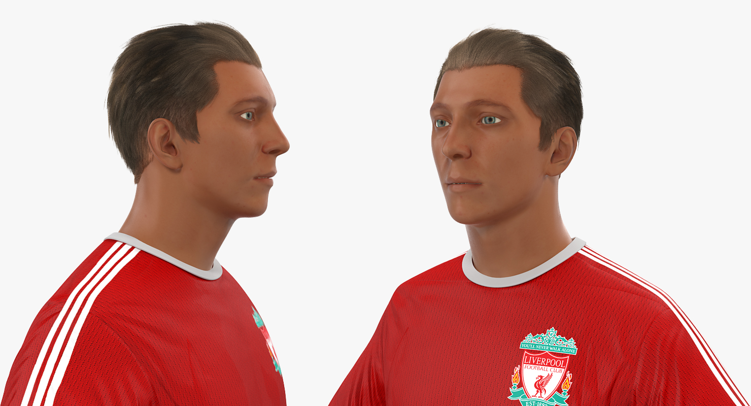 Soccer or Football Player Liverpool Rigged 3D