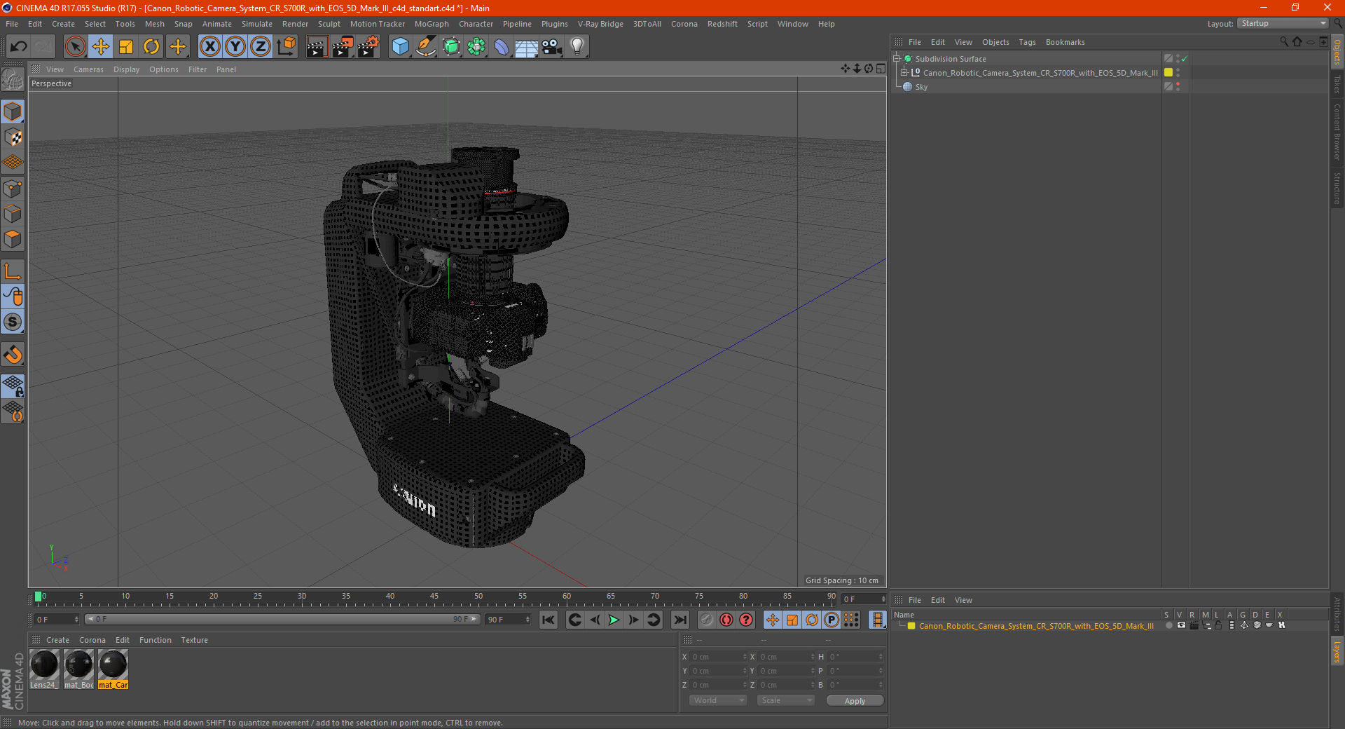 Canon Robotic Camera System CR S700R with EOS 5D Mark III 3D