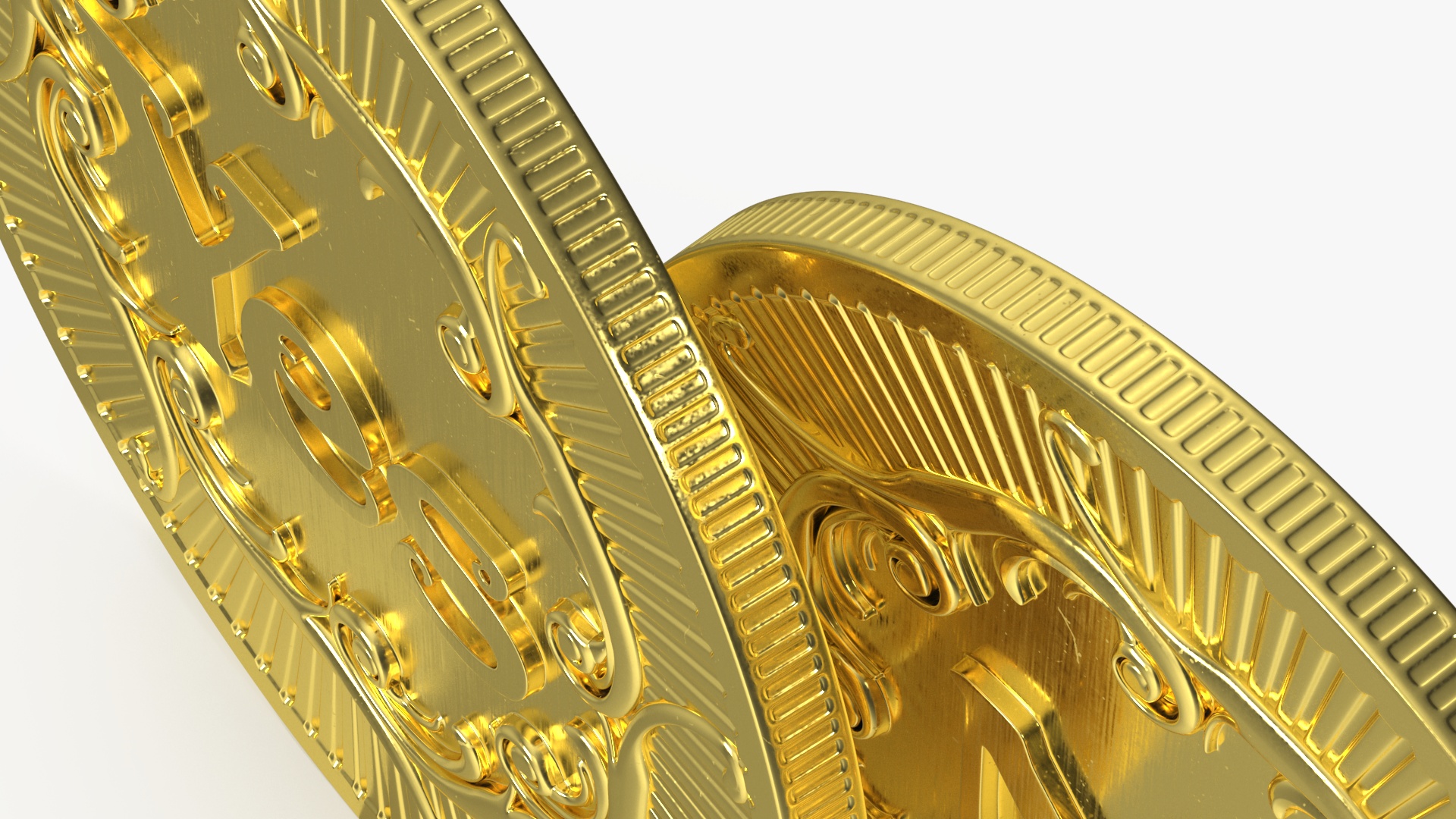 3D model Yes No Decision Coin Gold