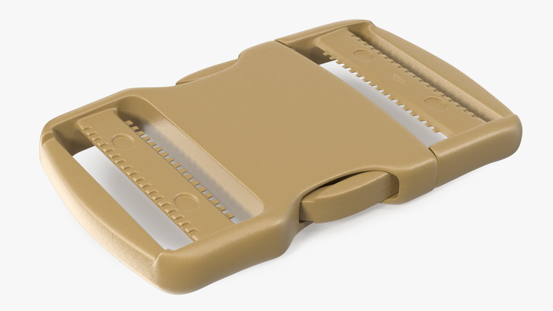 YKK Flat Dual Release Plastic Buckle Khaki 3D