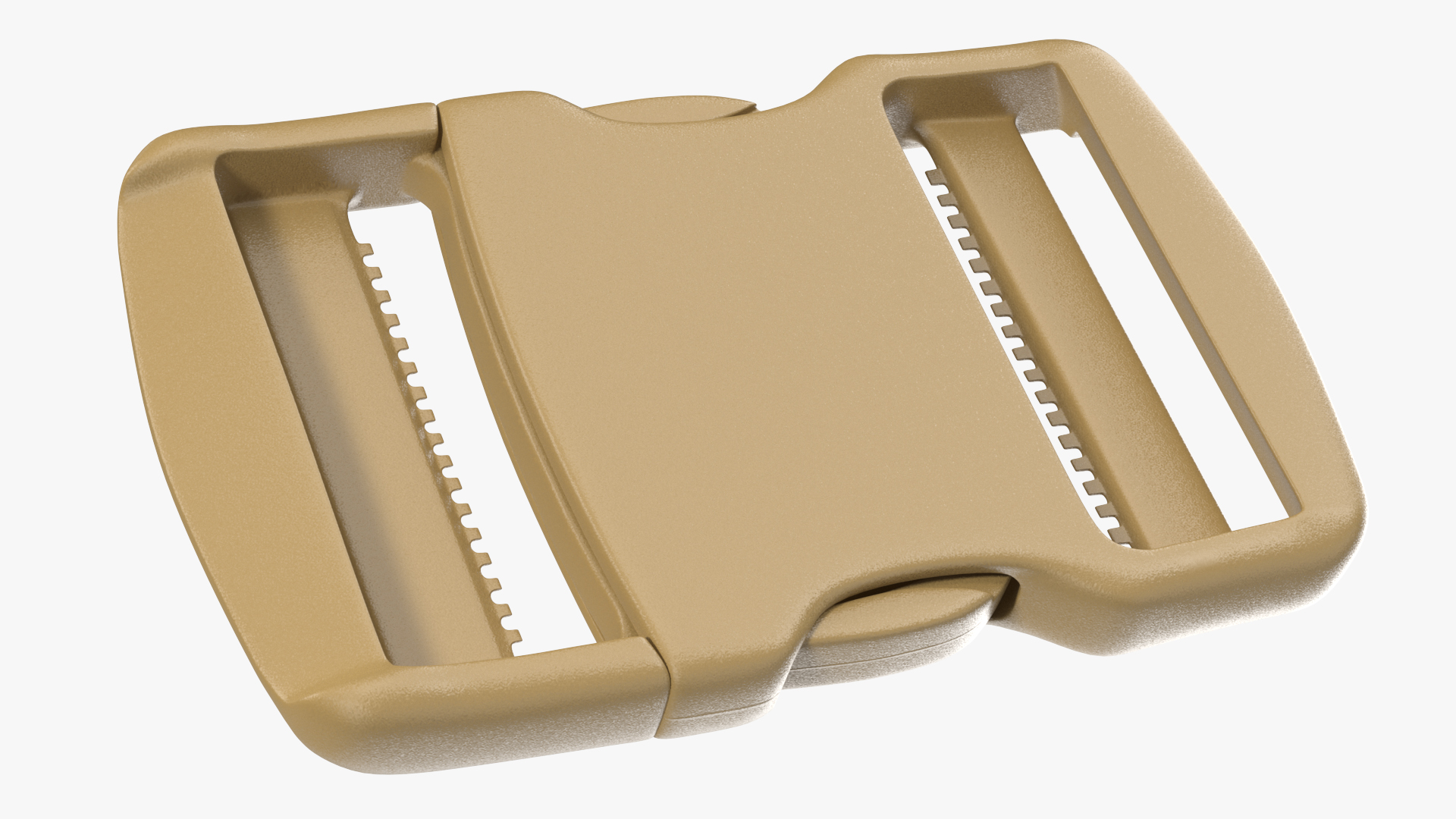 YKK Flat Dual Release Plastic Buckle Khaki 3D