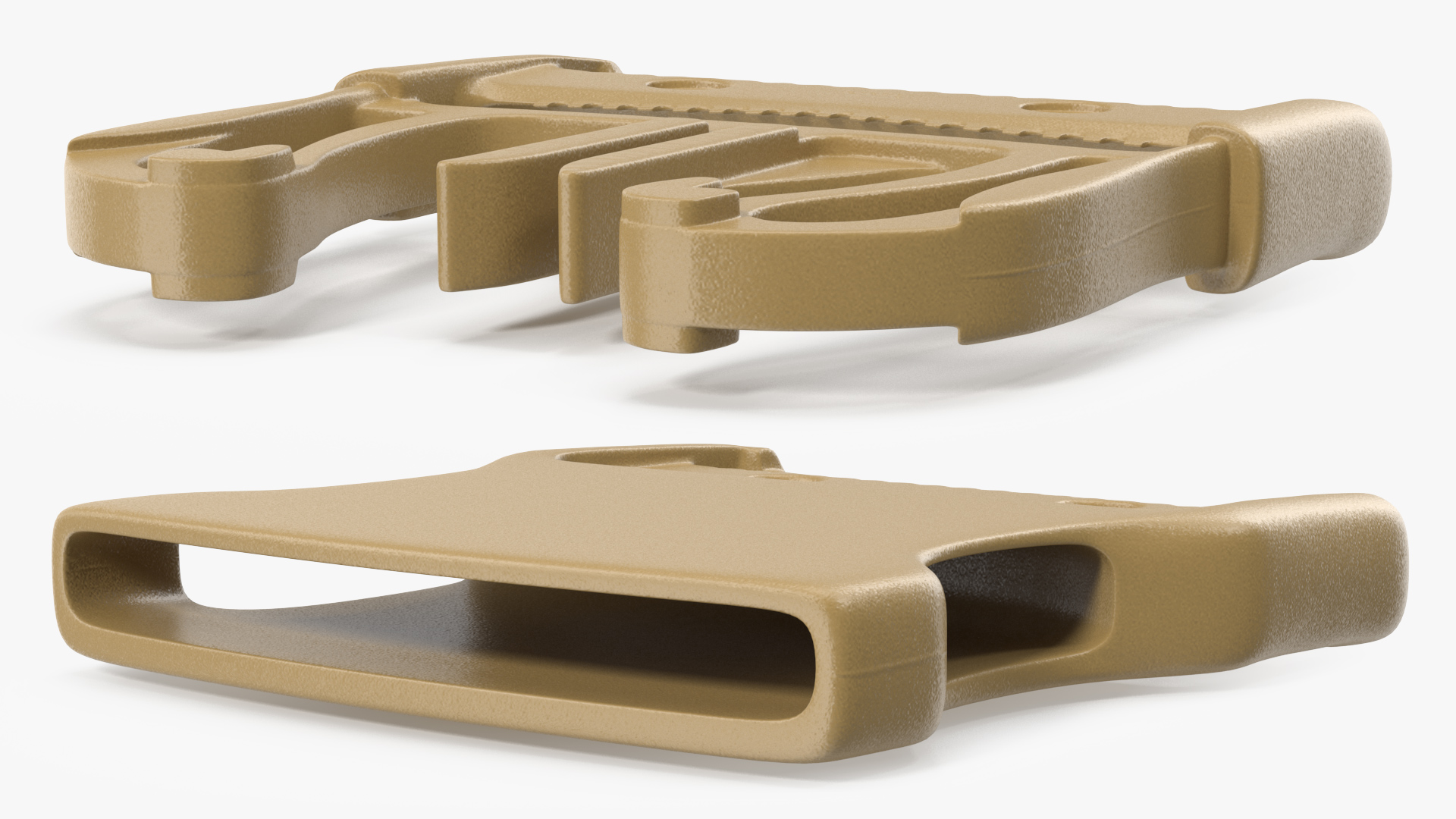 YKK Flat Dual Release Plastic Buckle Khaki 3D
