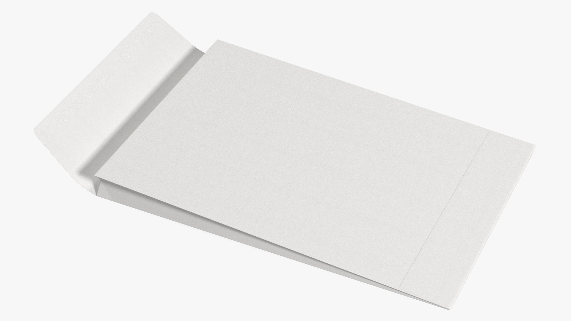 3D White Gusset Envelope Rigged model
