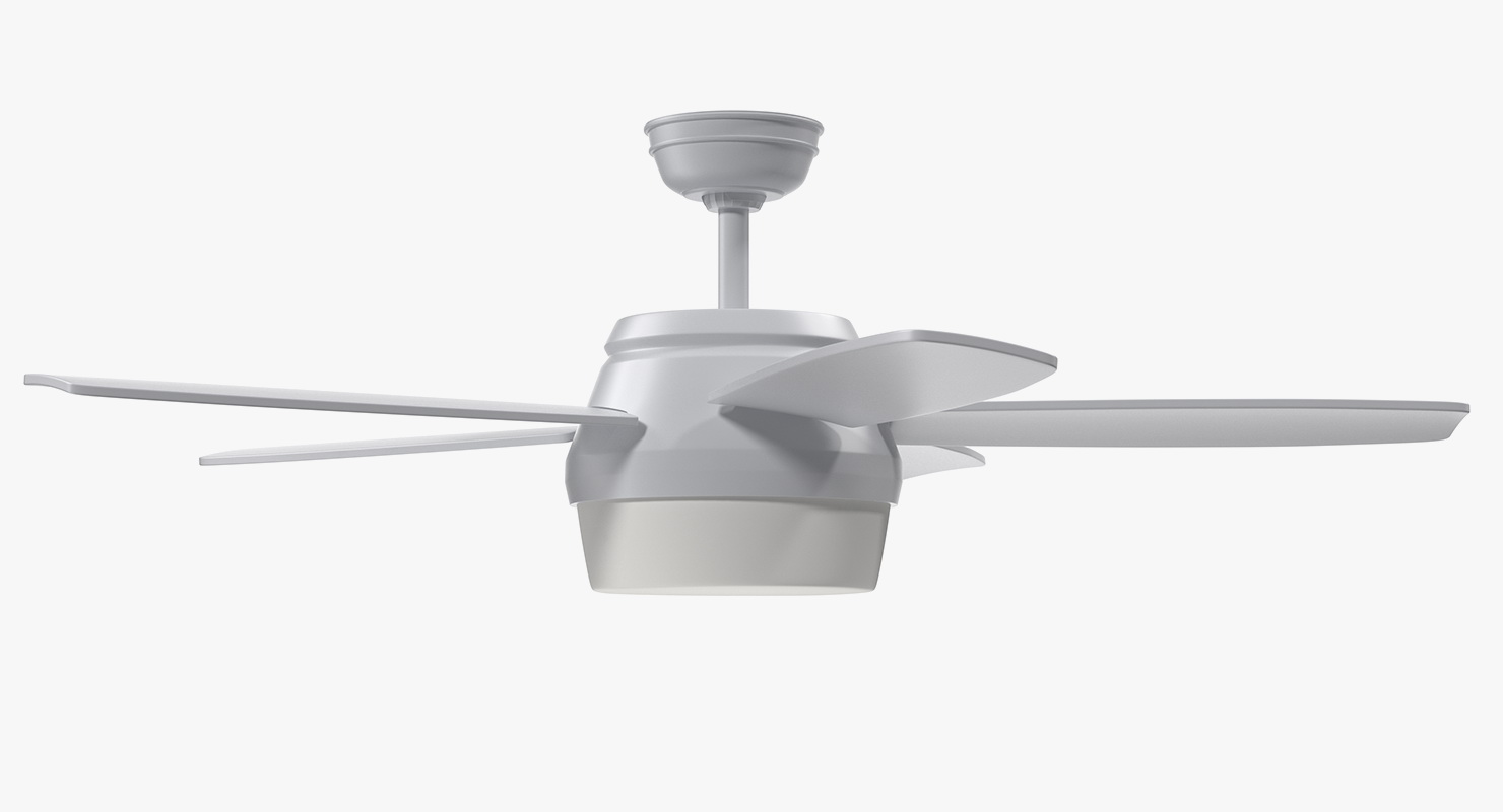 White Ceiling Fan 3D