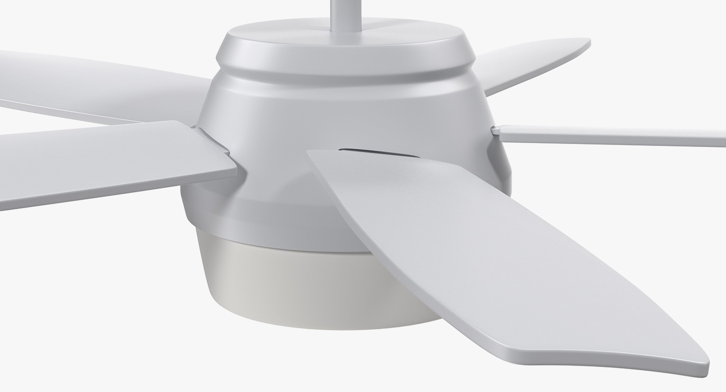 White Ceiling Fan 3D