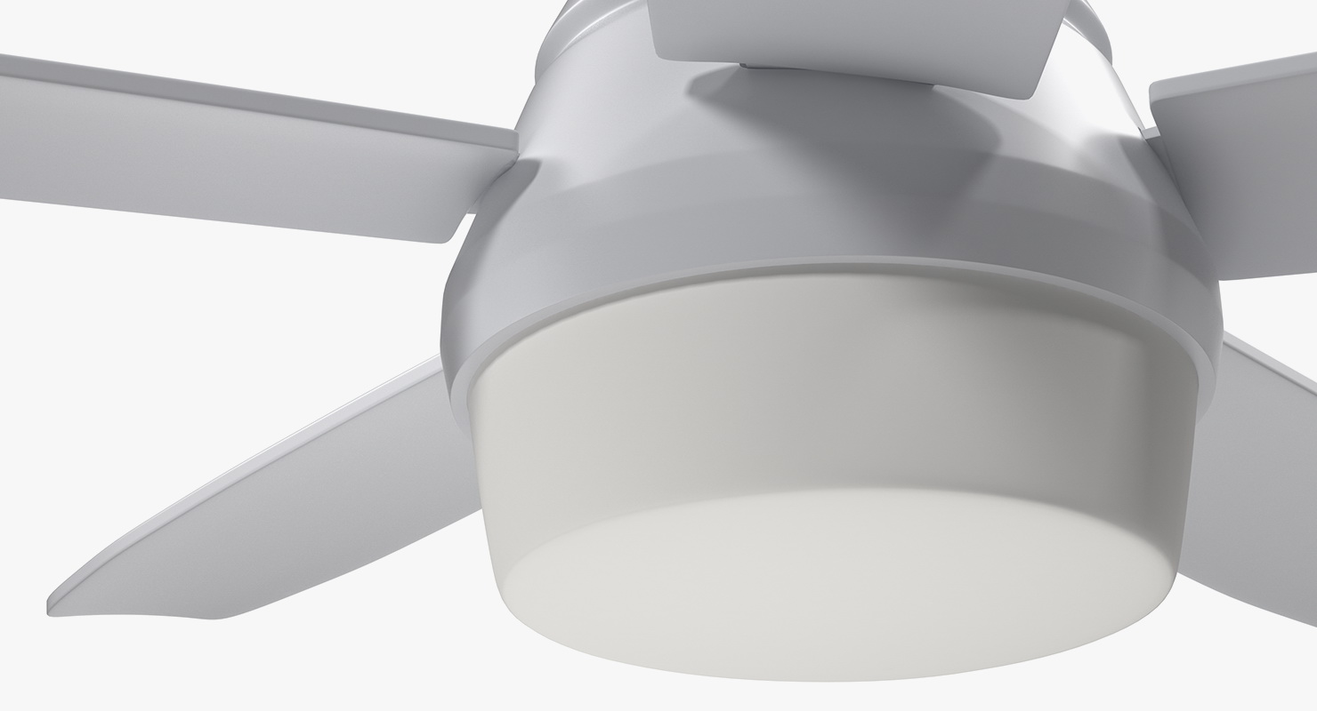 White Ceiling Fan 3D