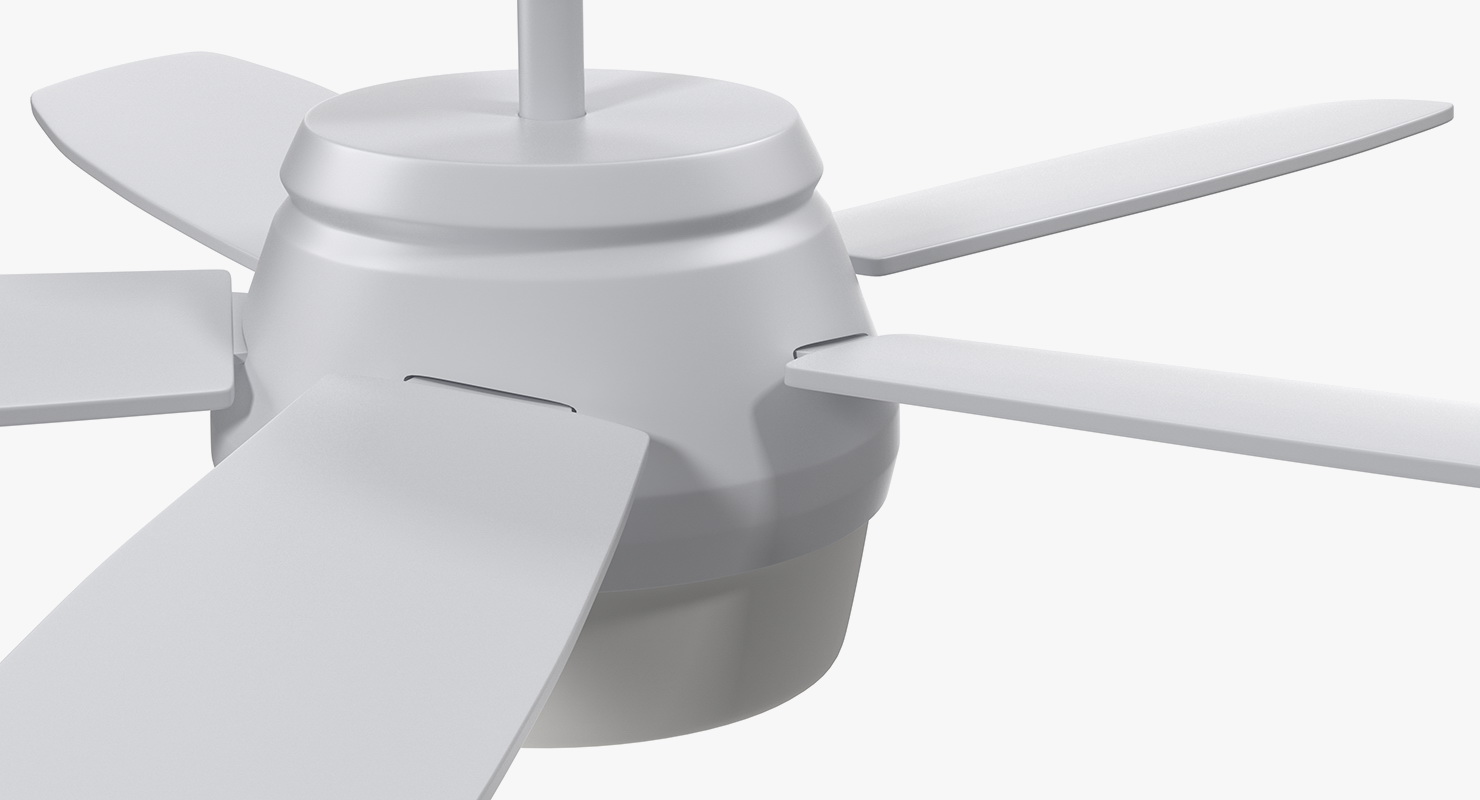 White Ceiling Fan 3D