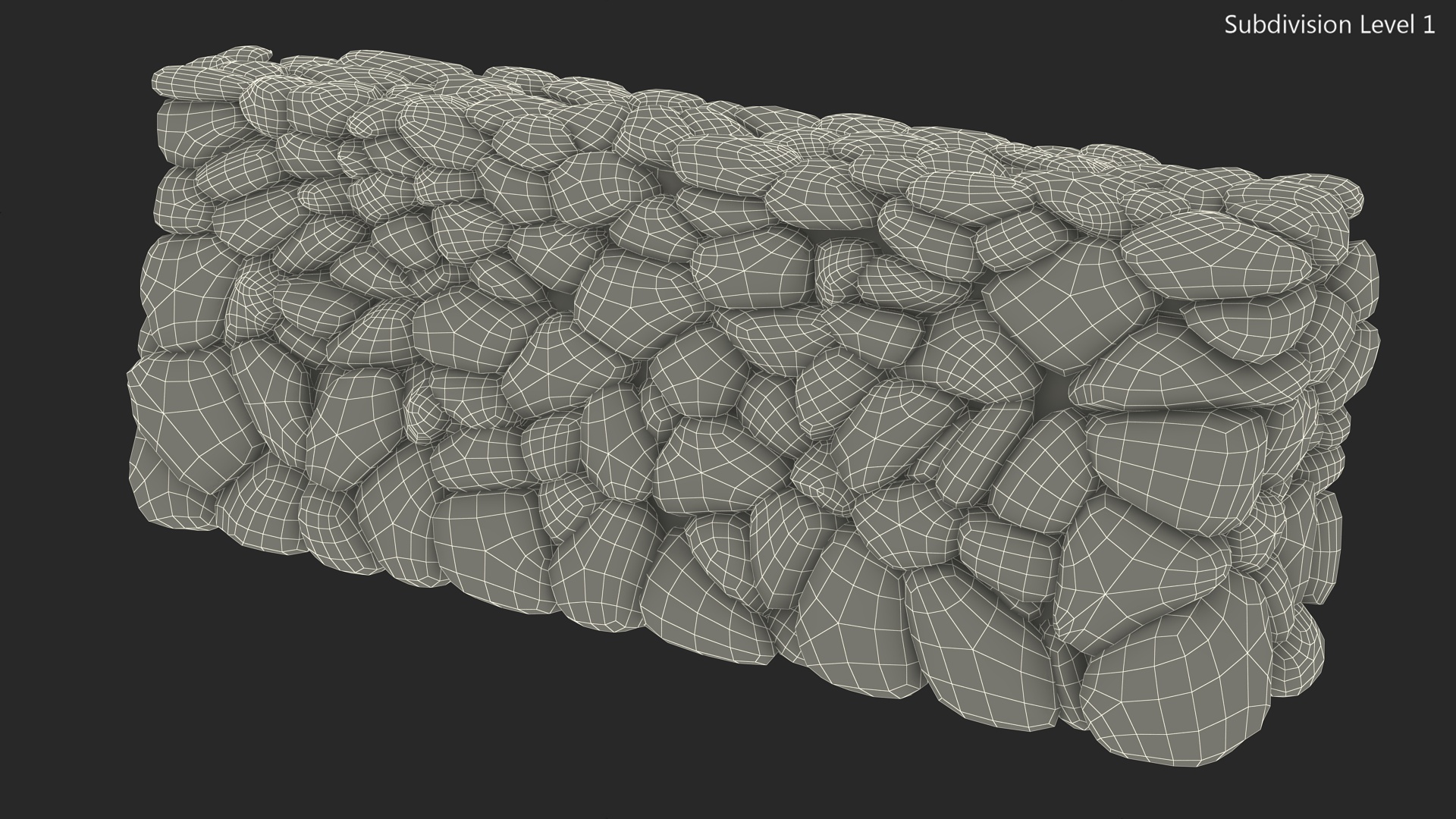3D model Weathered Stone Wall