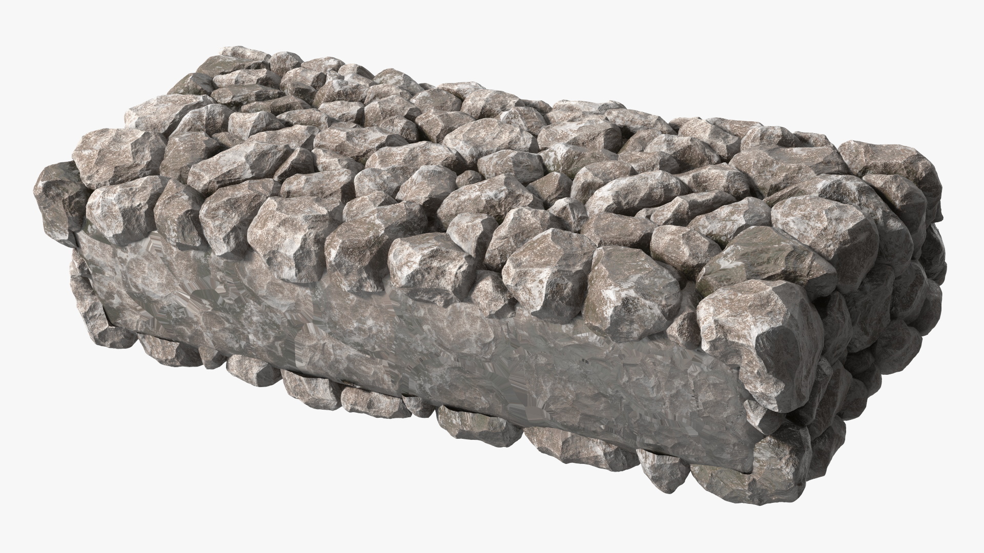 3D model Weathered Stone Wall