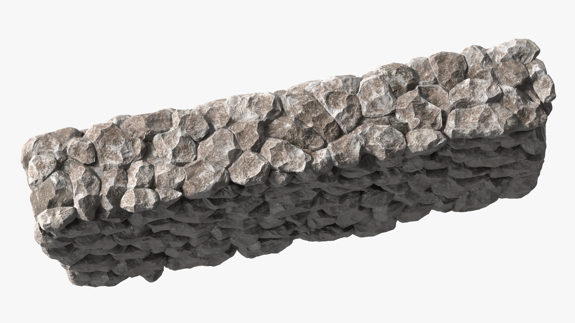 3D model Weathered Stone Wall