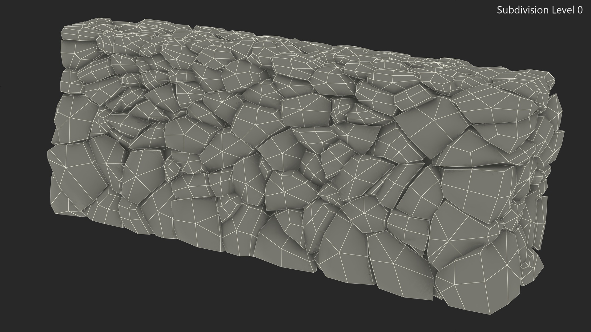 3D model Weathered Stone Wall