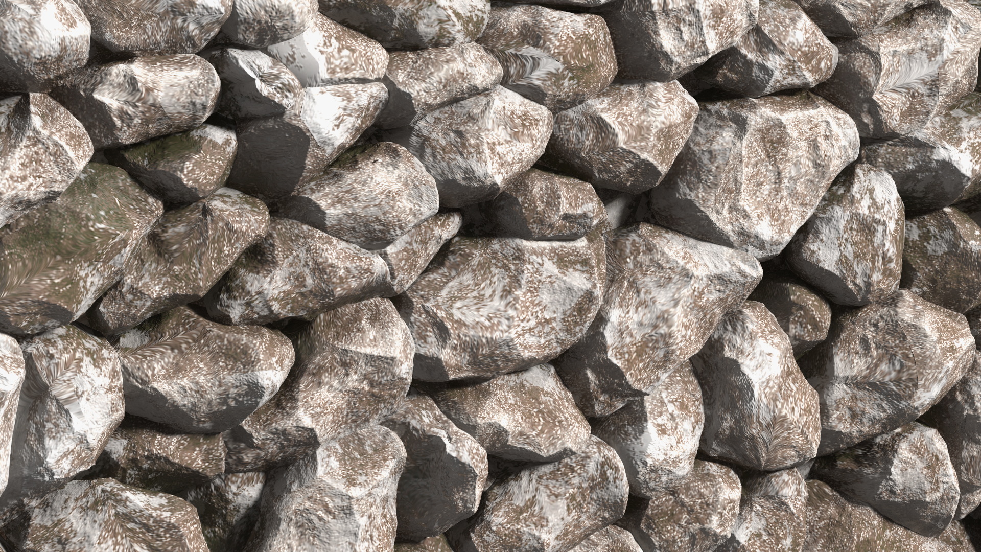 3D model Weathered Stone Wall
