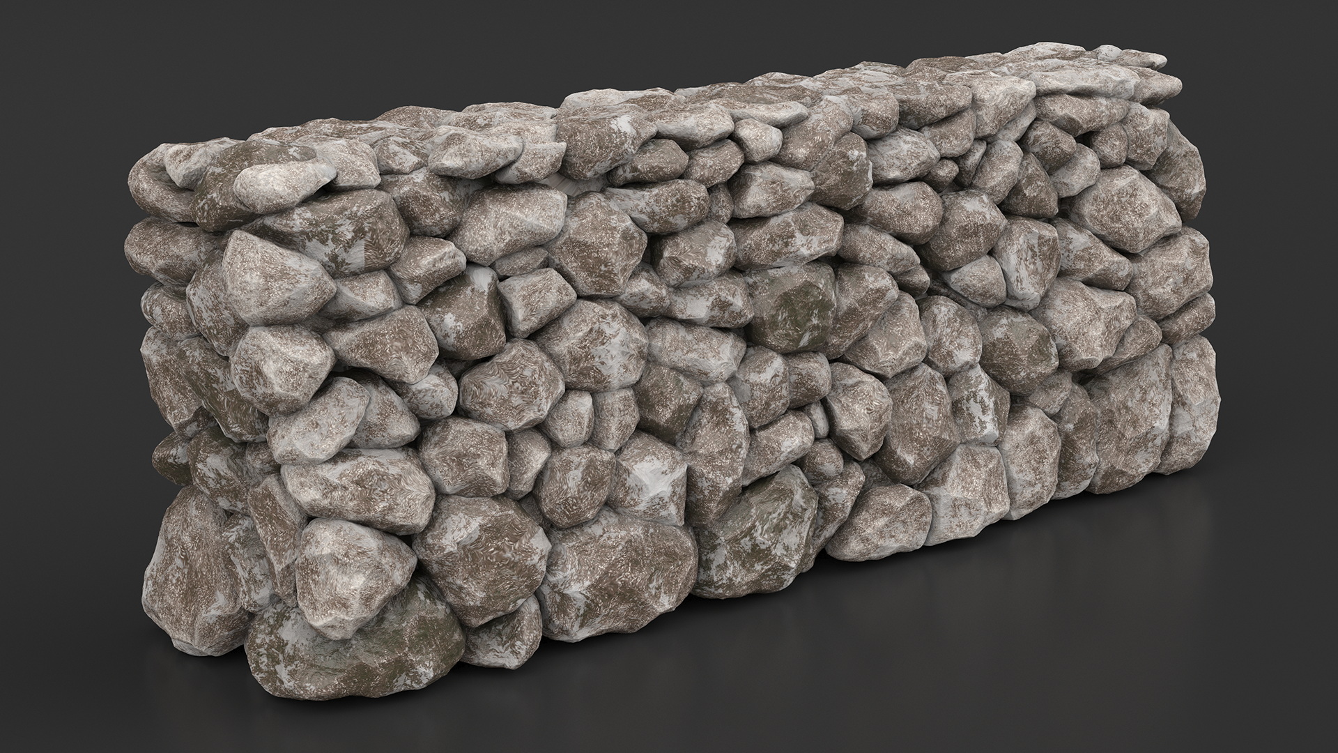 3D model Weathered Stone Wall