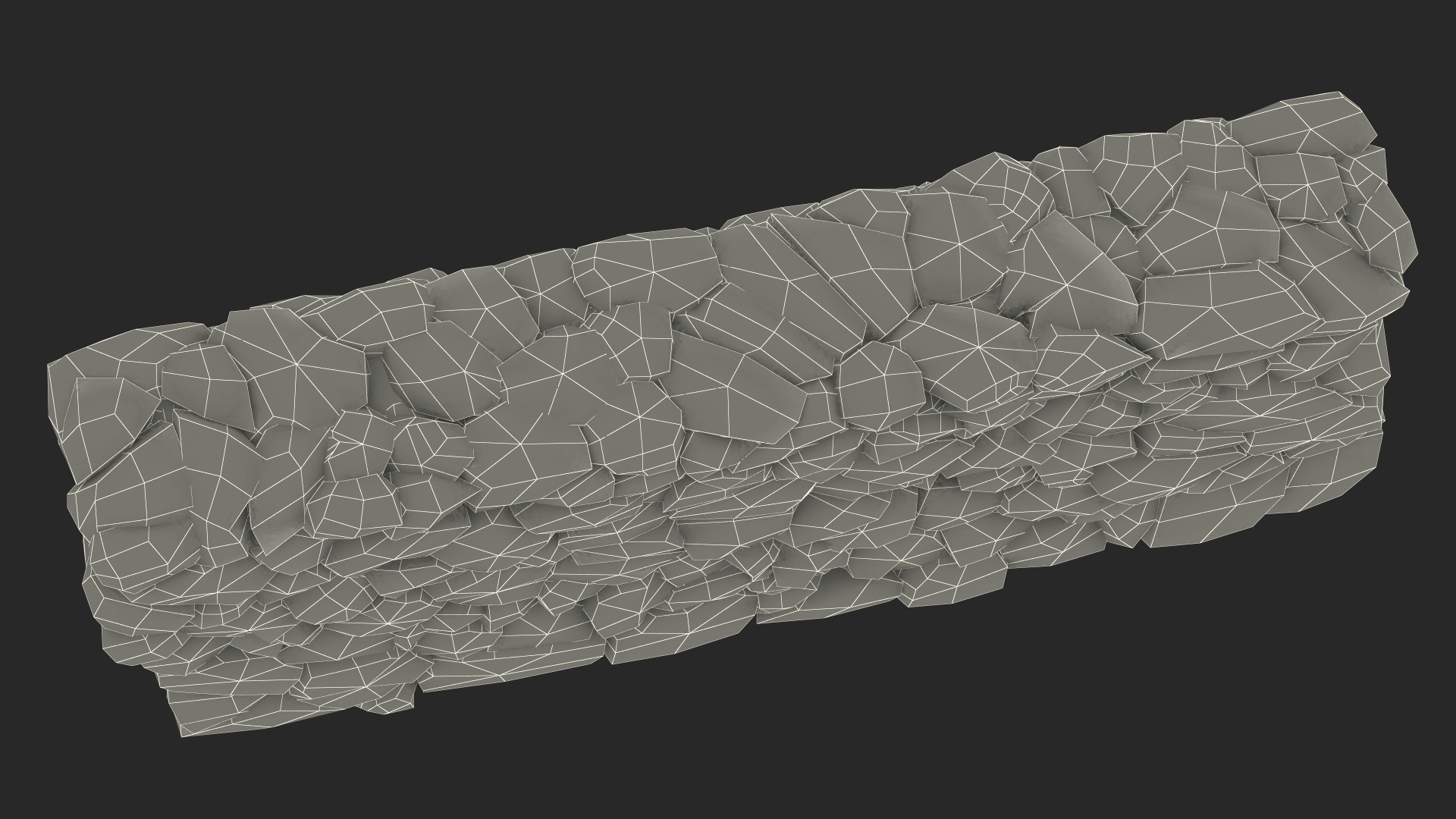 3D model Weathered Stone Wall