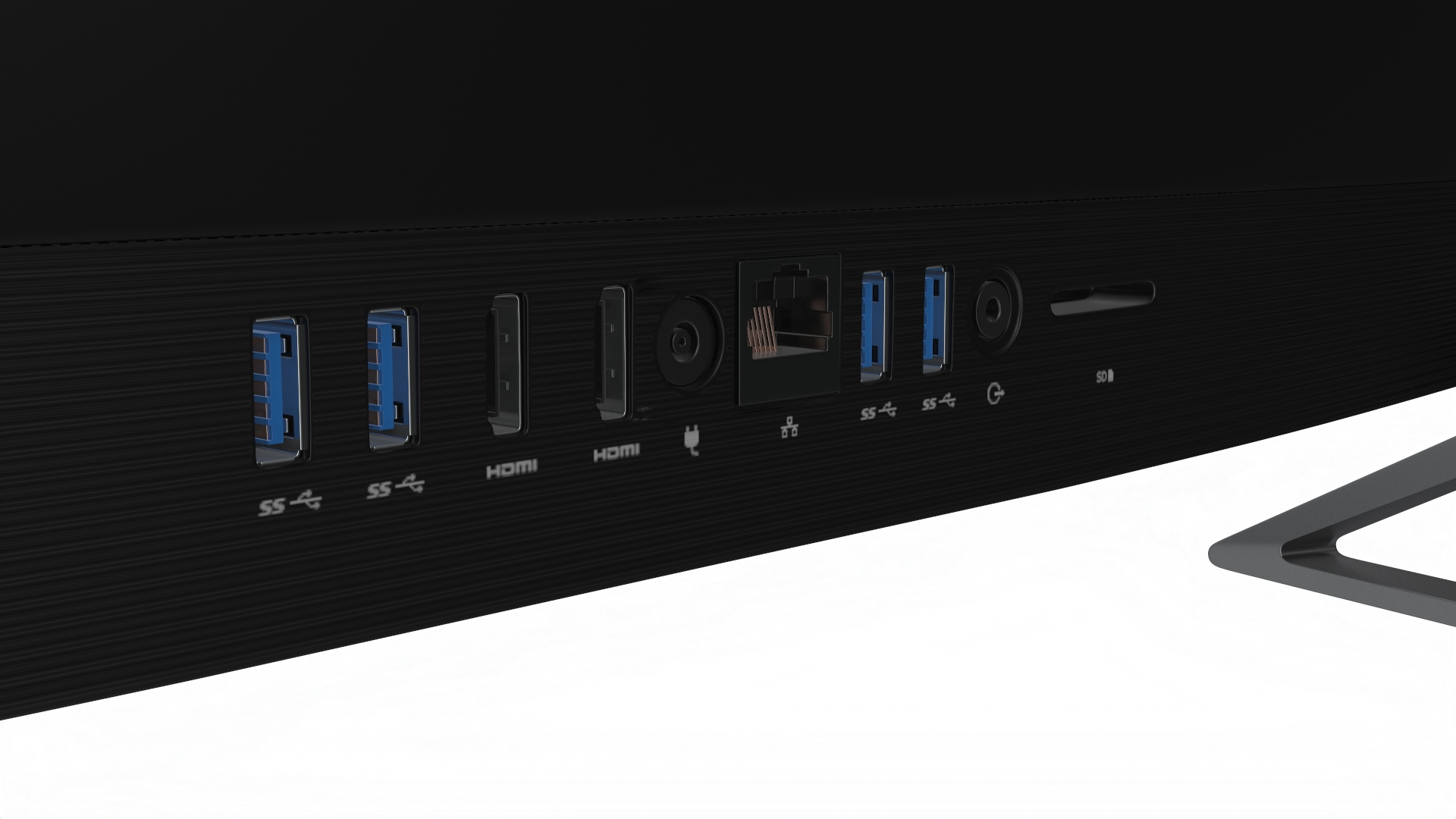 Monoblock with Abstract Wallpaper Black 3D model