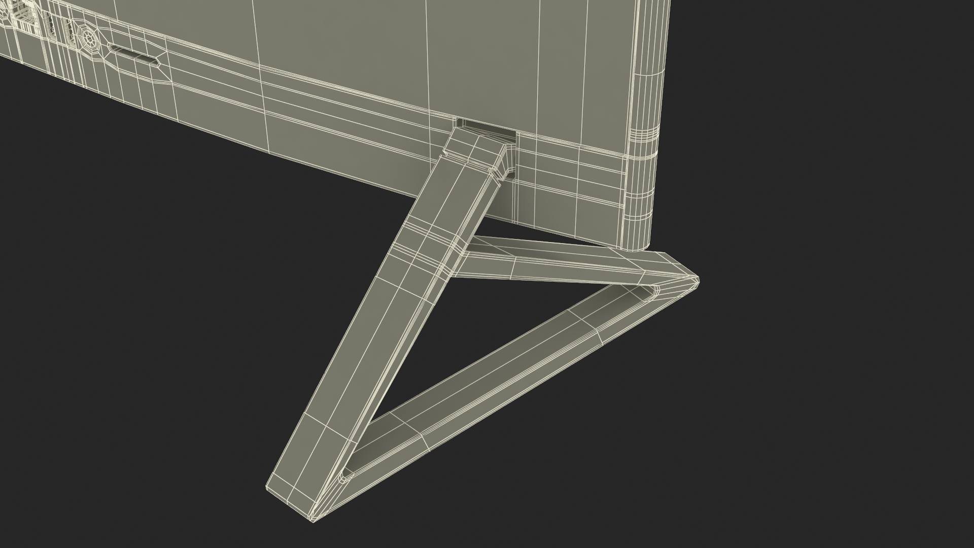 Monoblock with Abstract Wallpaper Black 3D model