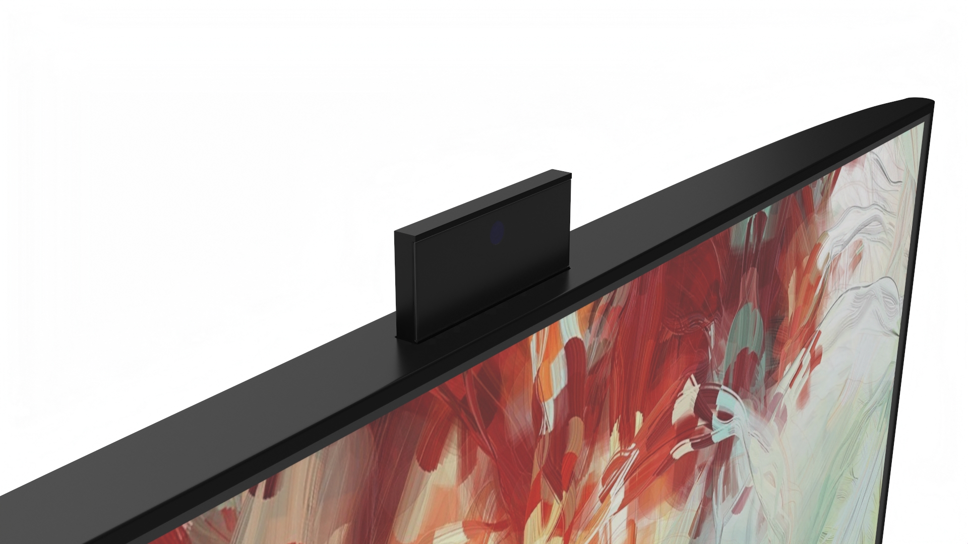 Monoblock with Abstract Wallpaper Black 3D model