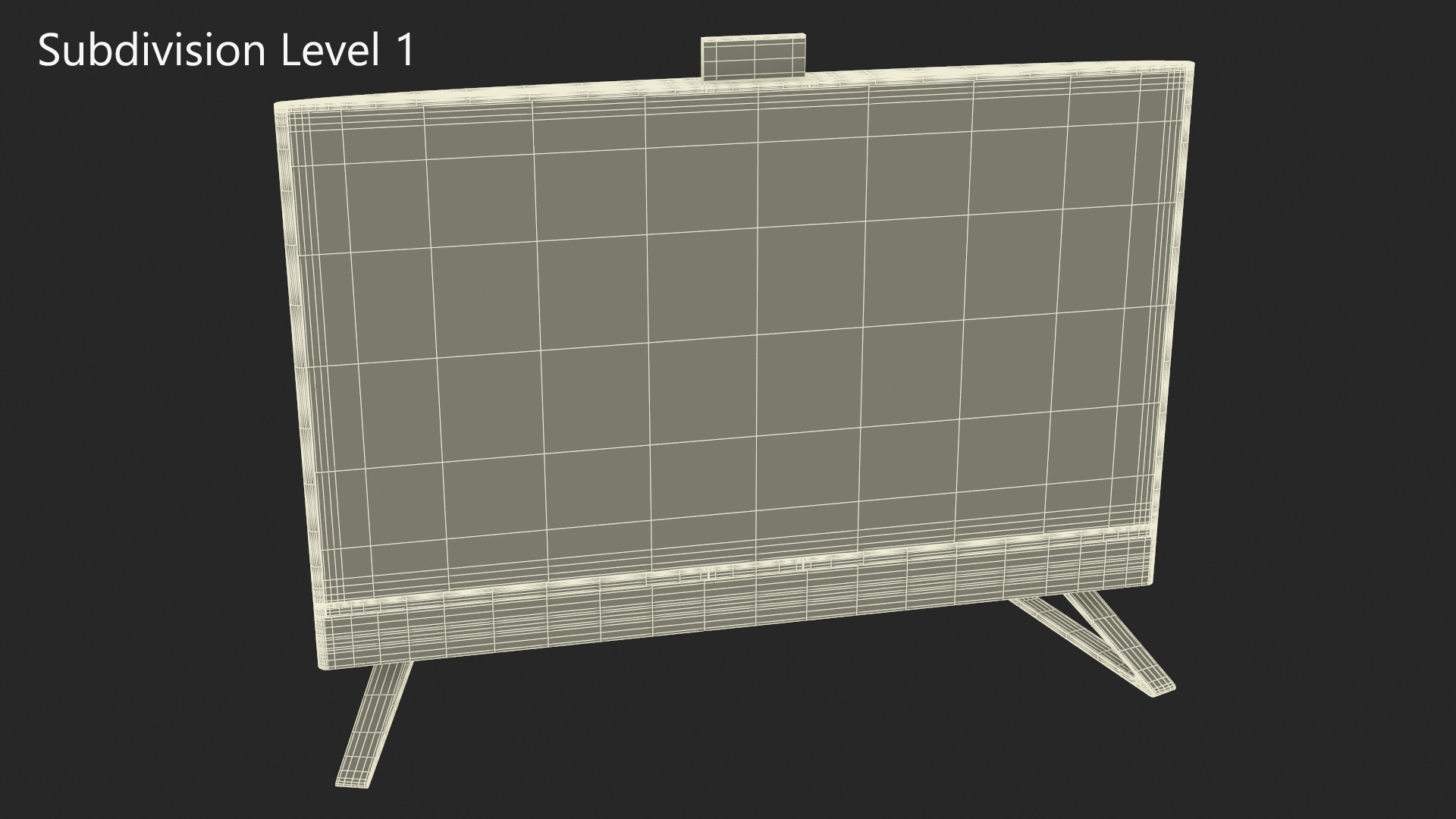 Monoblock with Abstract Wallpaper Black 3D model