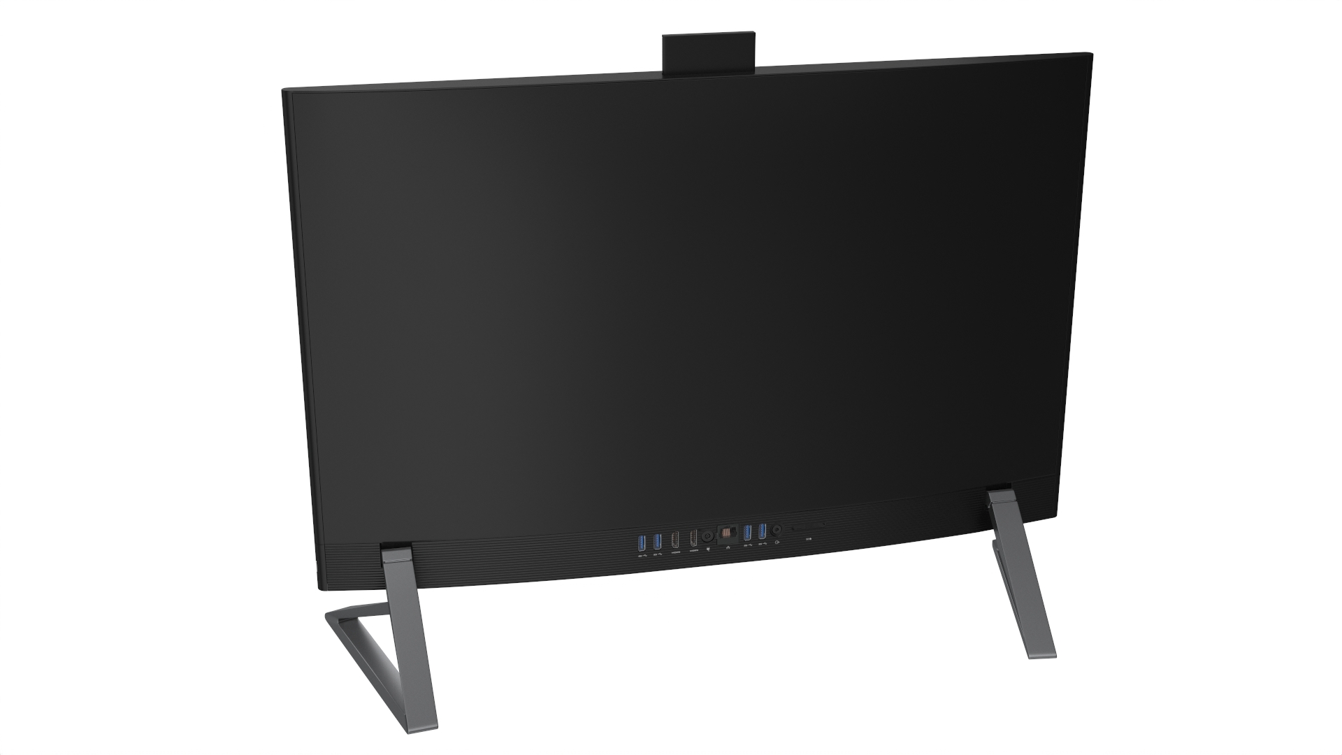 Monoblock with Abstract Wallpaper Black 3D model