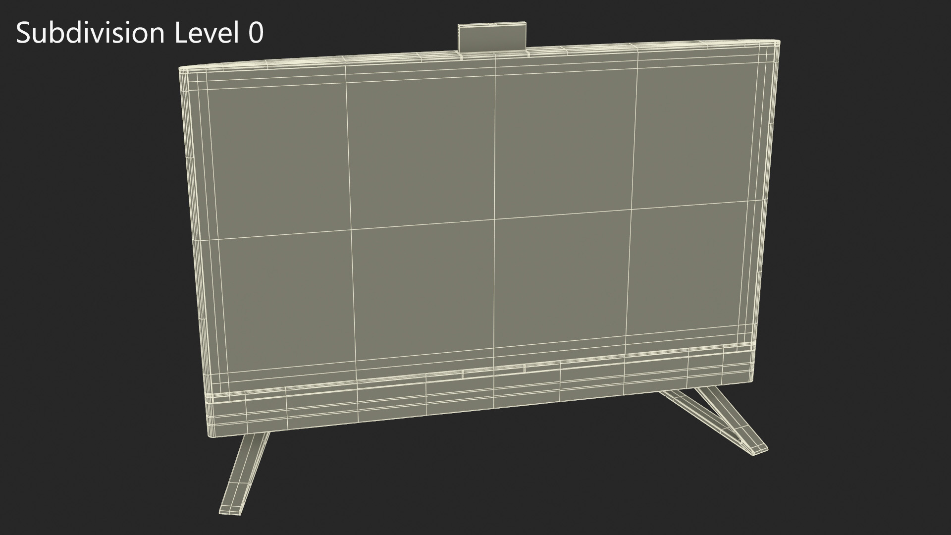 Monoblock with Abstract Wallpaper Black 3D model