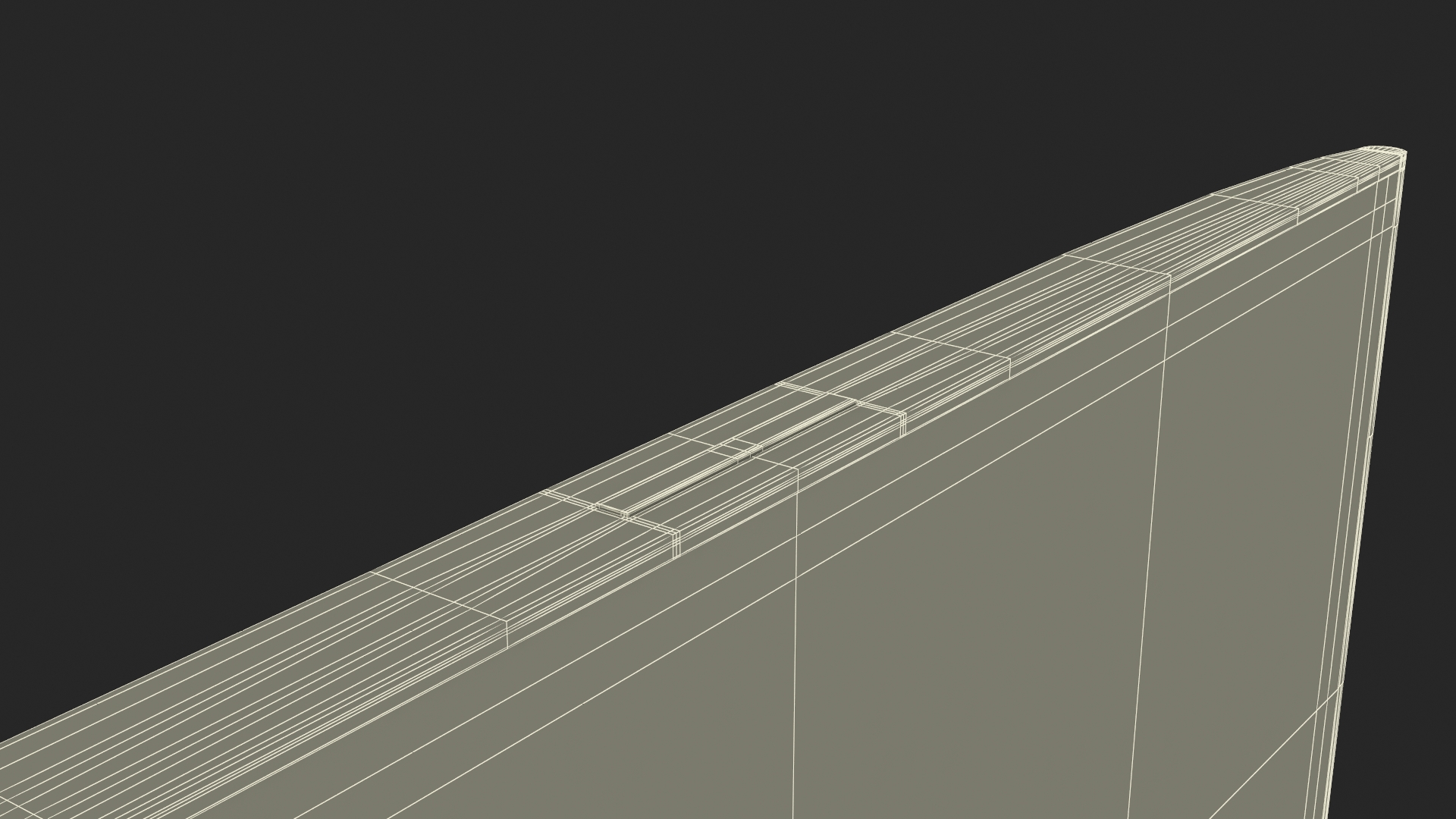 Monoblock with Abstract Wallpaper Black 3D model