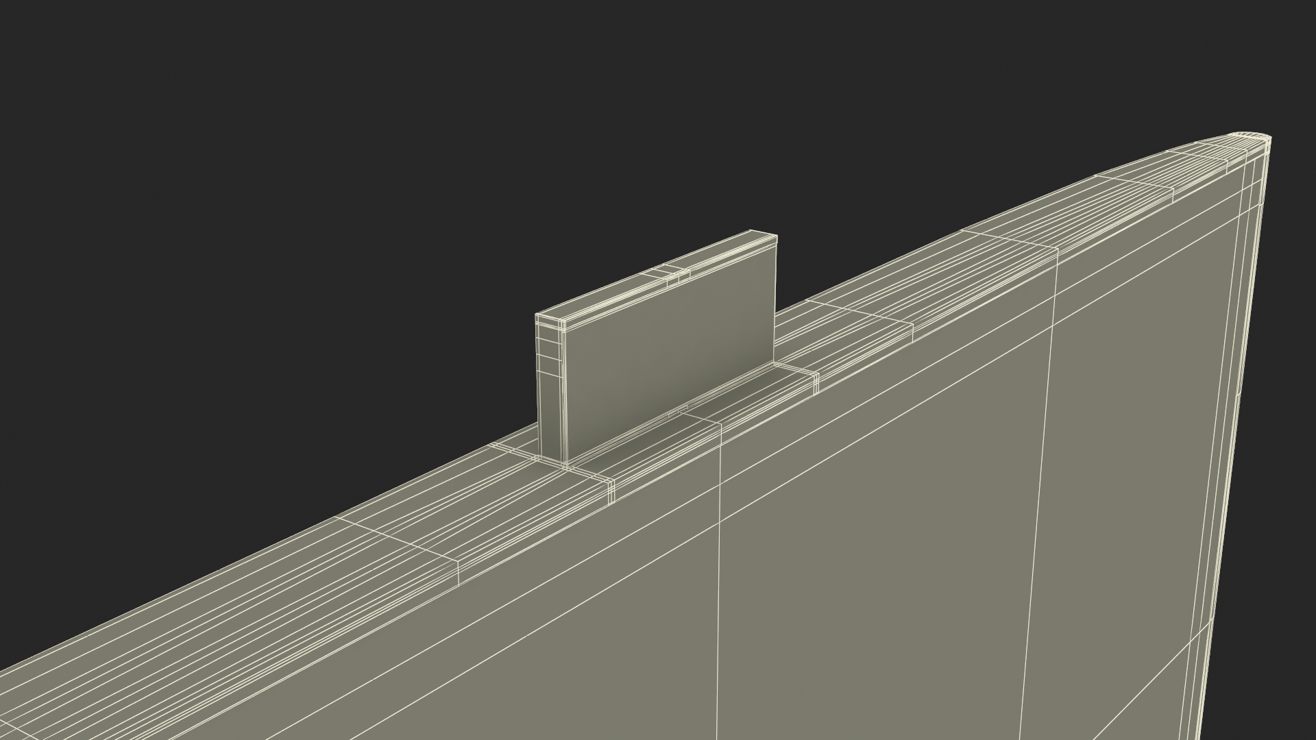 Monoblock with Abstract Wallpaper Black 3D model