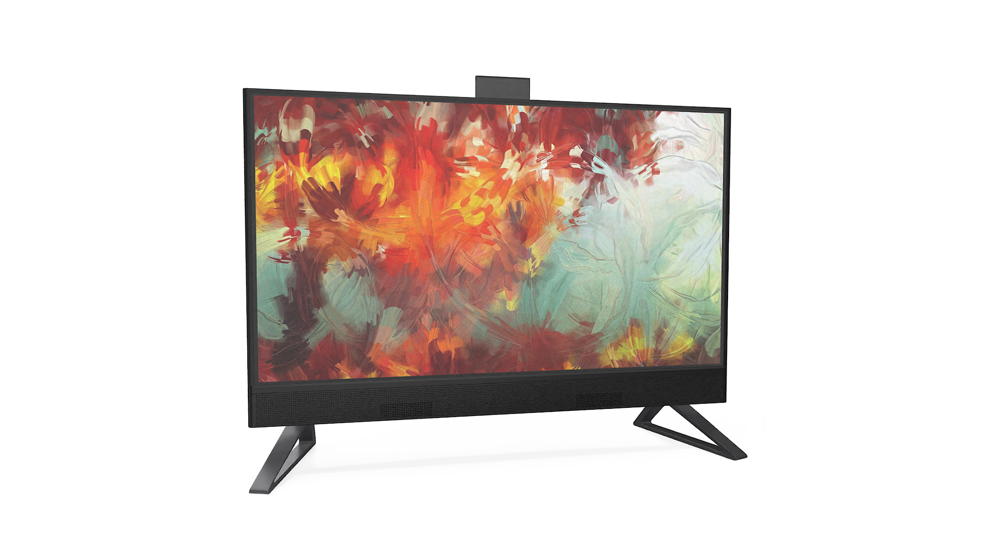 Monoblock with Abstract Wallpaper Black 3D model