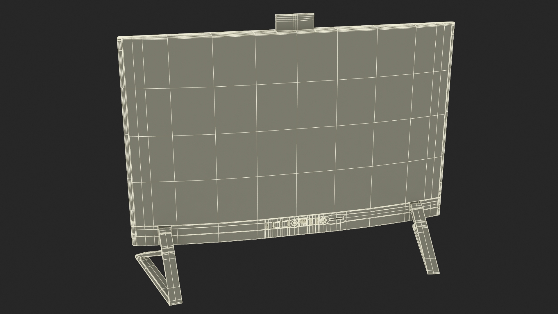 Monoblock with Abstract Wallpaper Black 3D model