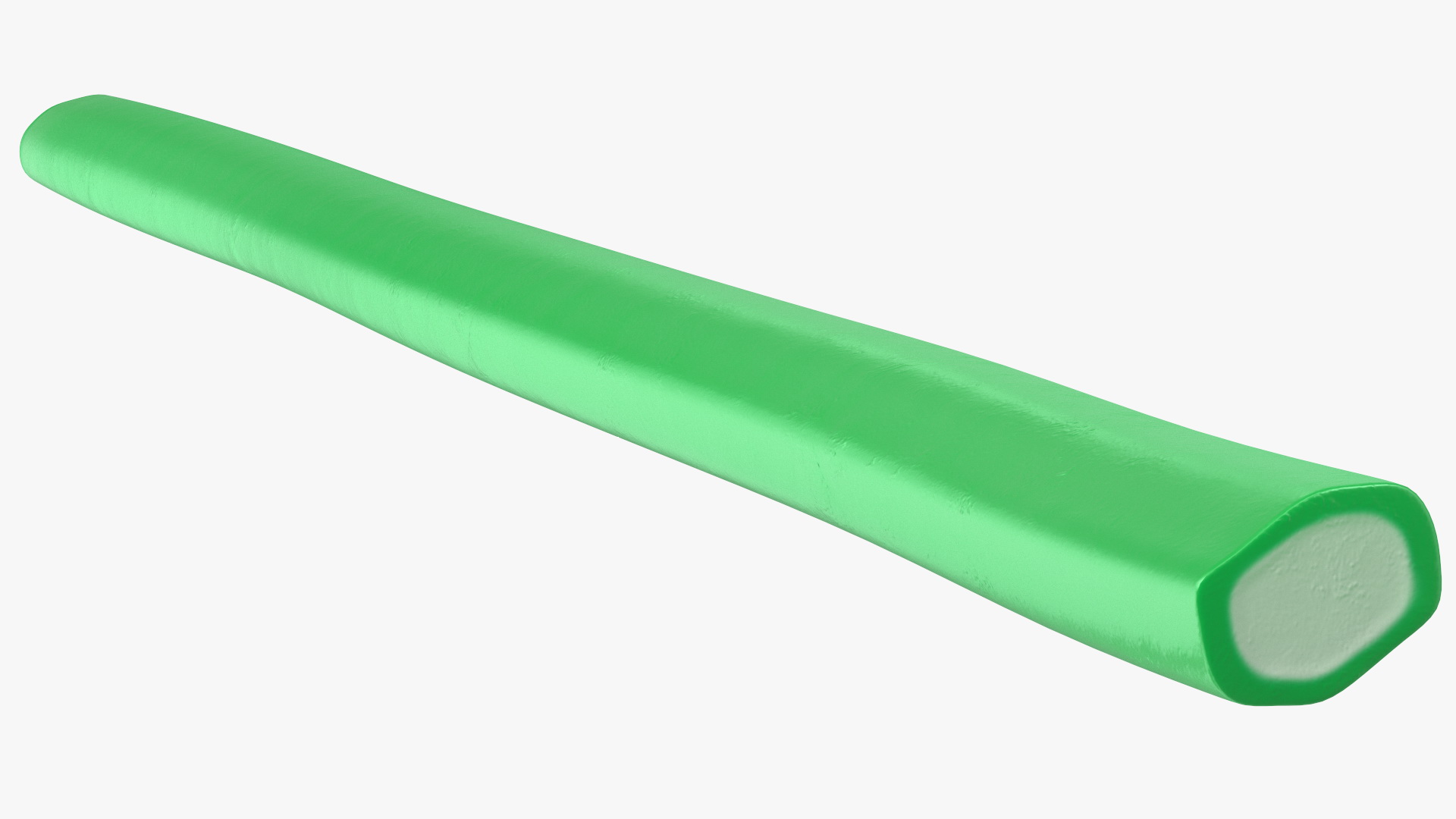 3D model Green Gummy Candy Licorice Rope Set