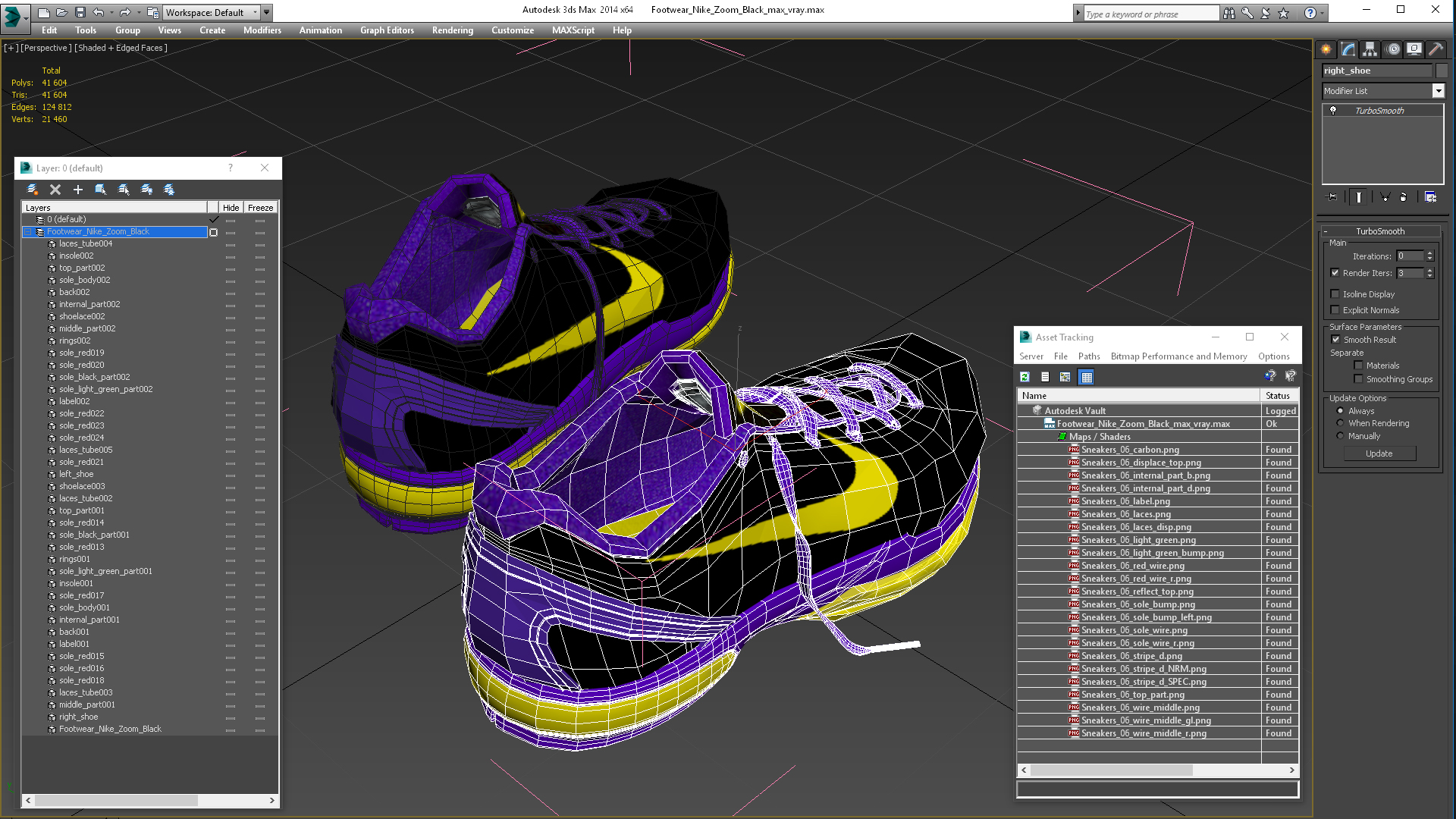 Footwear Nike Zoom Black 3D model