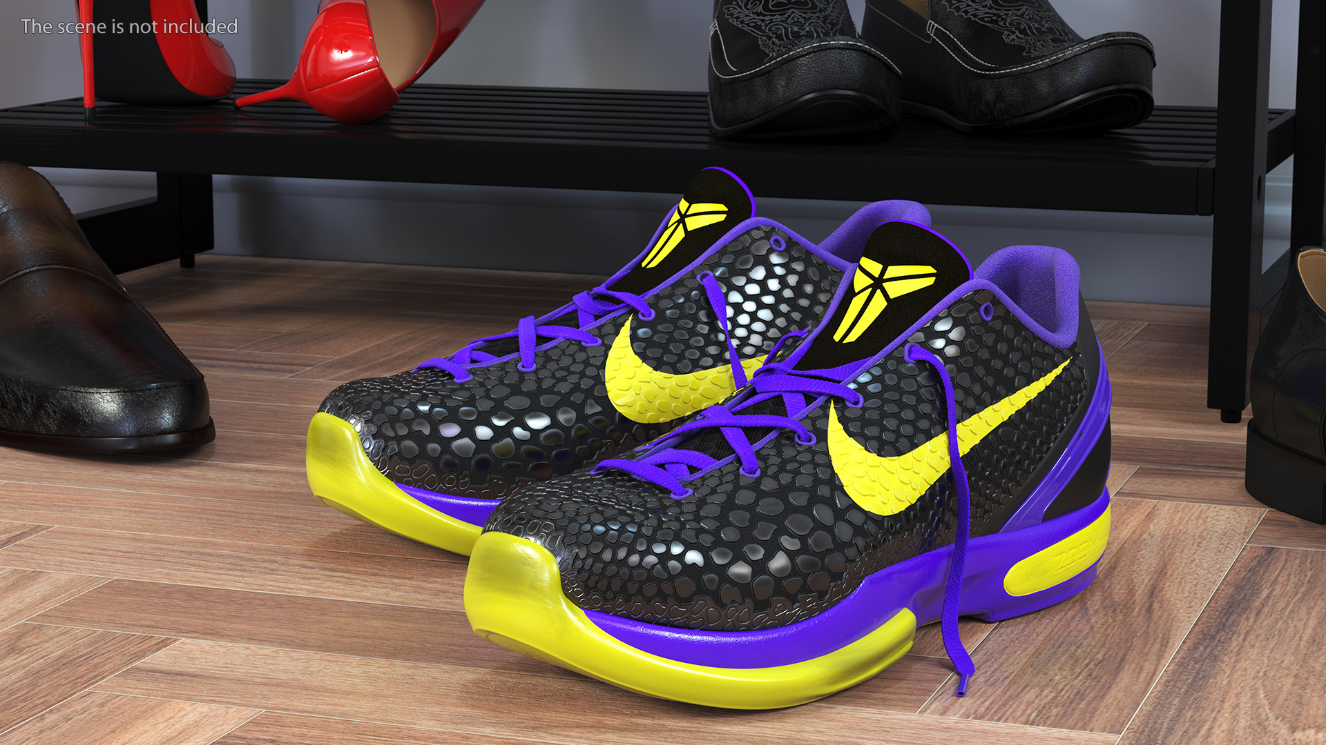 Footwear Nike Zoom Black 3D model