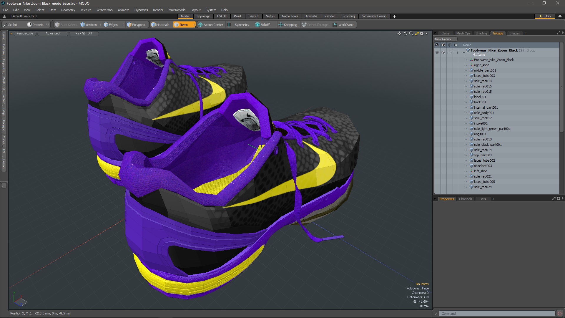 Footwear Nike Zoom Black 3D model