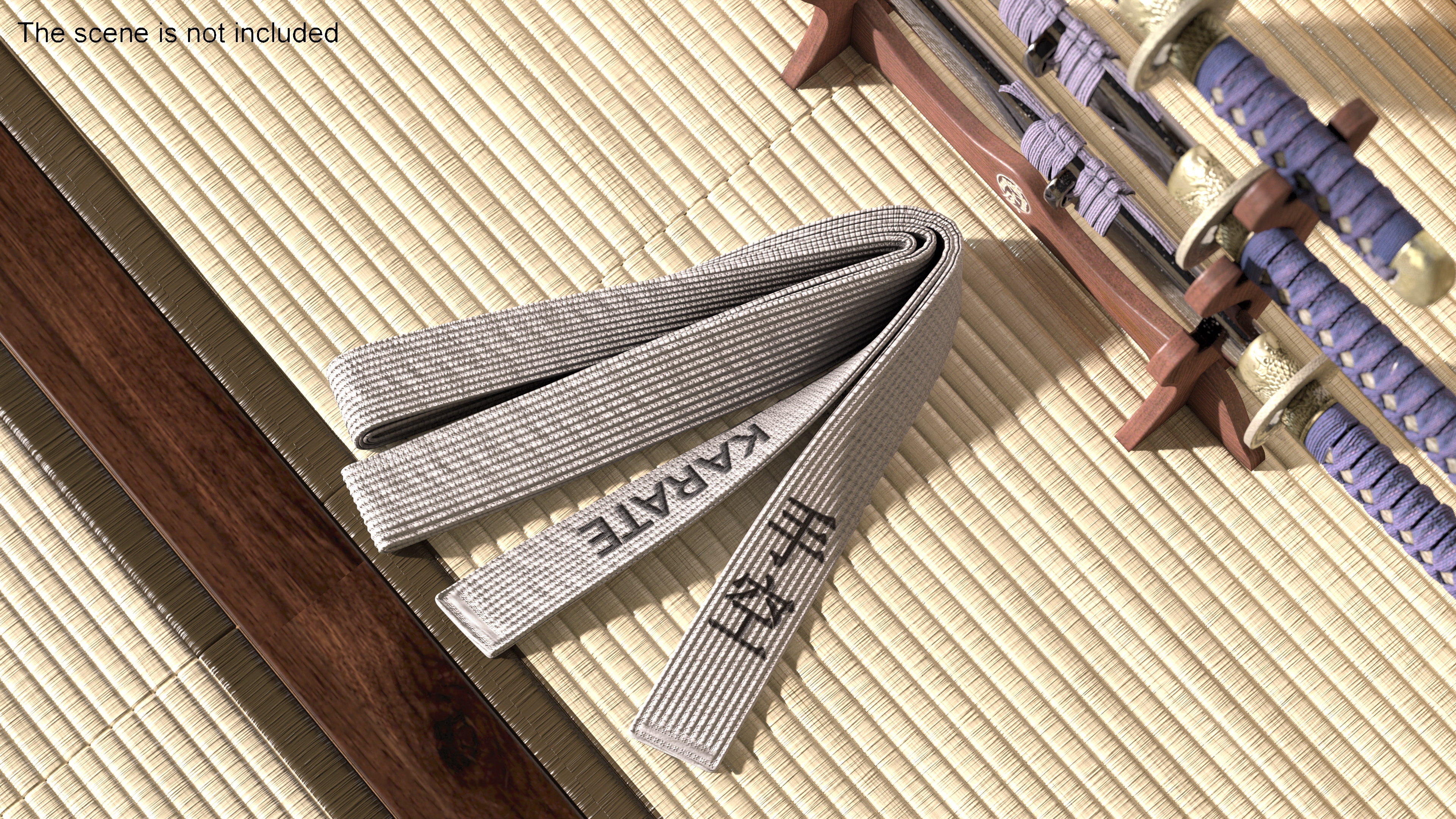 3D Karate White Belt Obi
